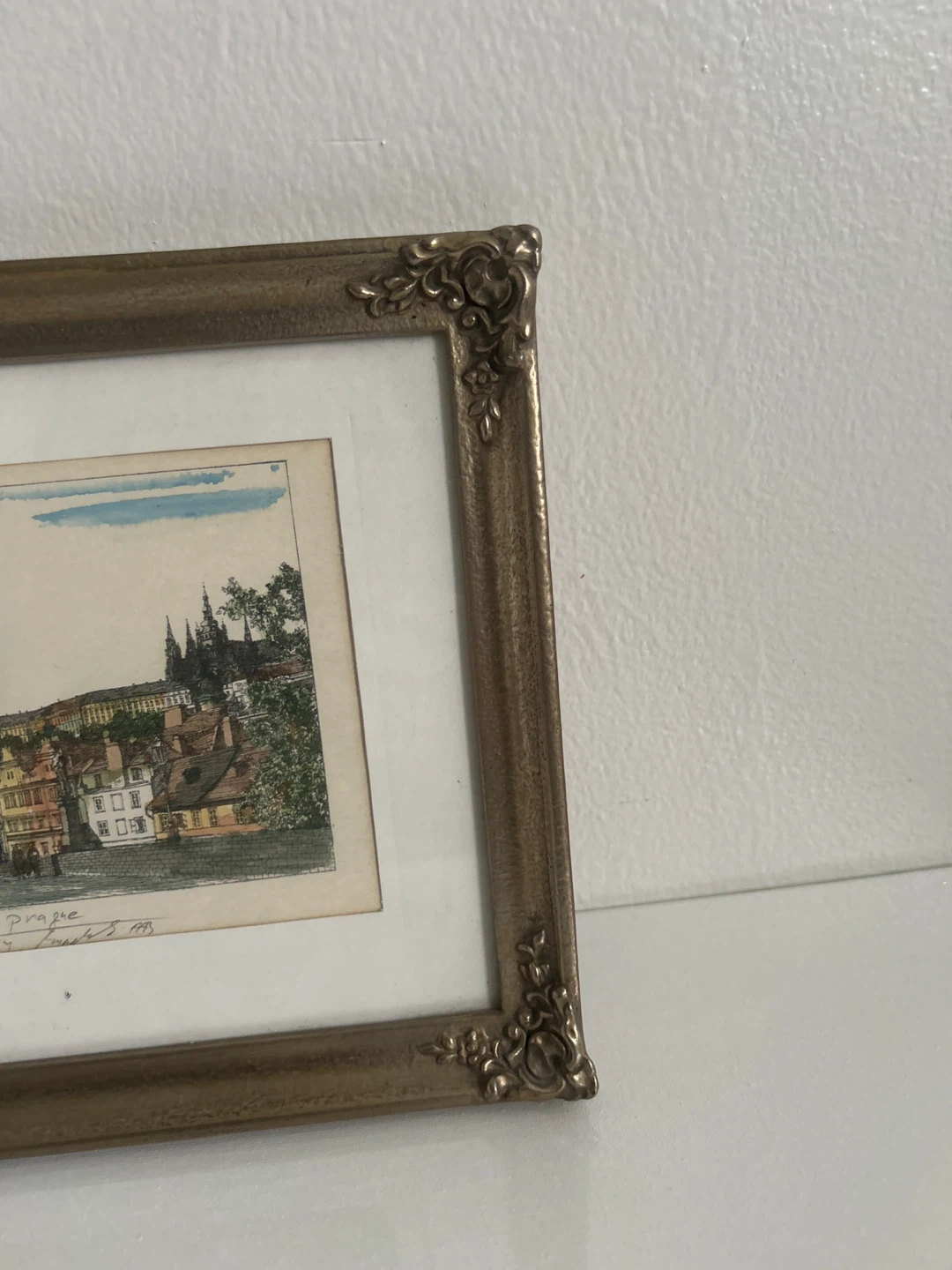 Framed Vintage Print of Prague Tower - photo 3