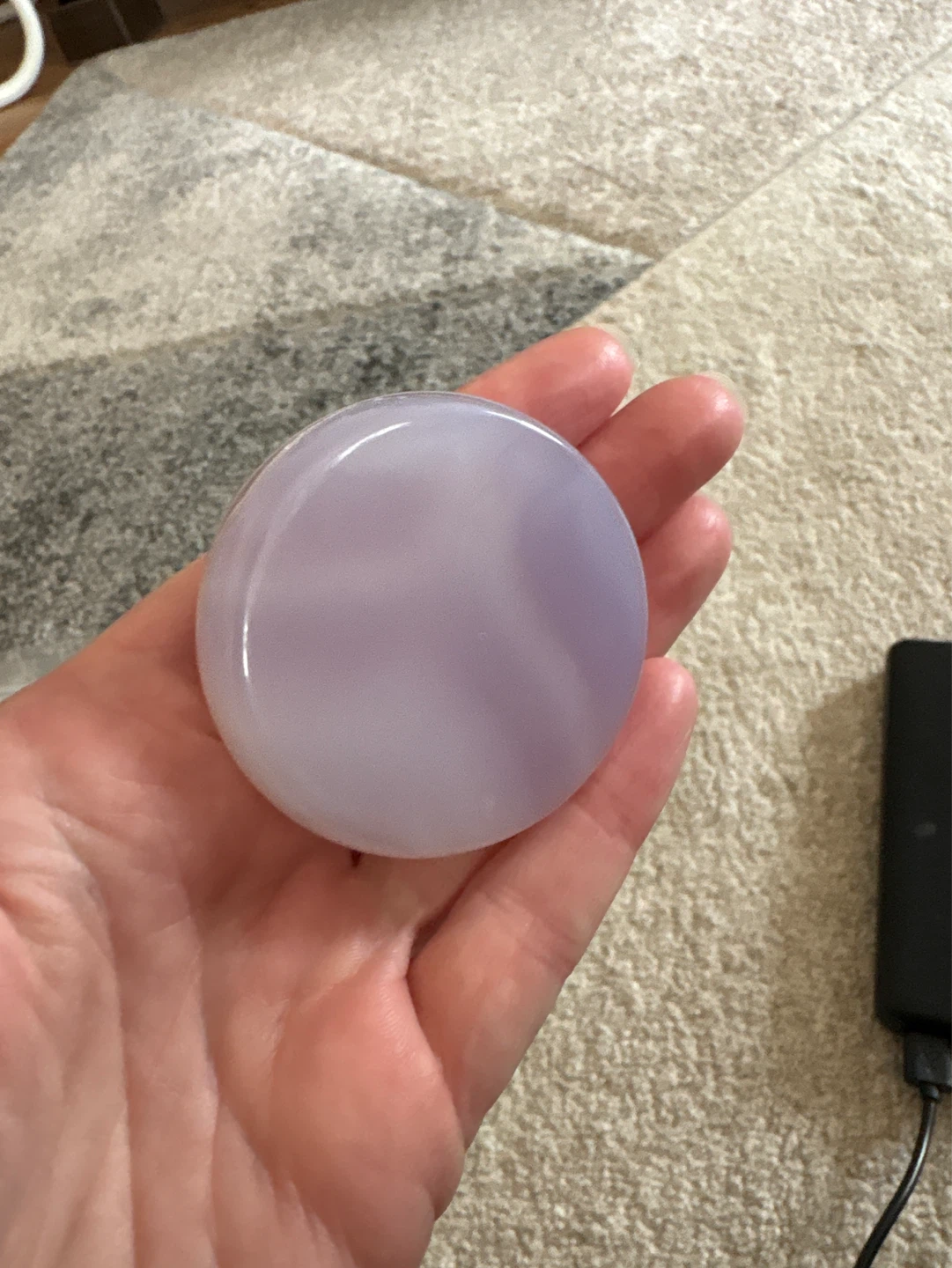 Purple Agate Worry Stone - photo 2