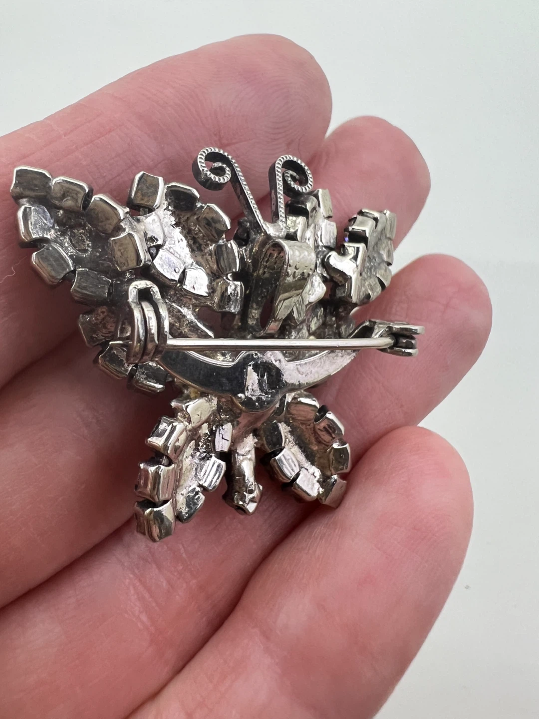 Vintage Rhinestone Butterfly Brooch Pendant Combo - photo 5