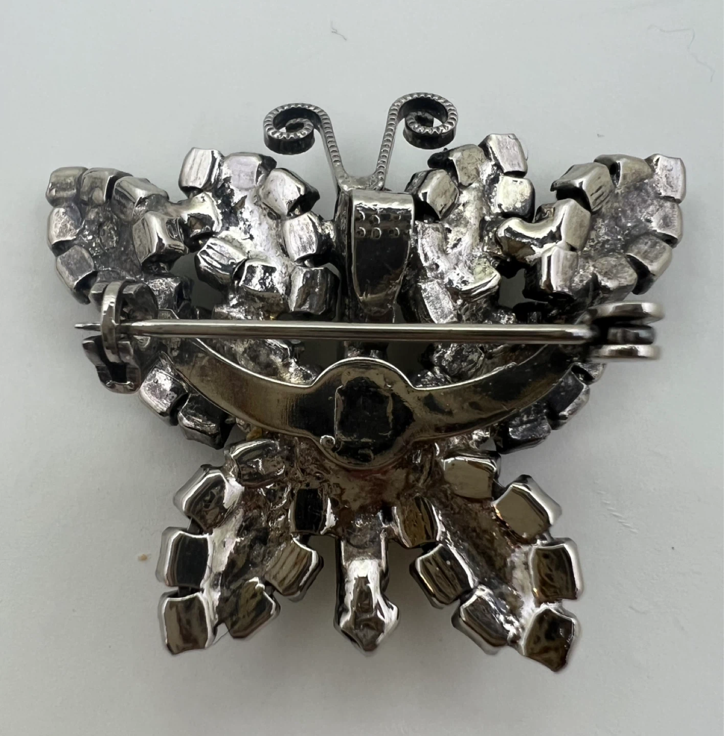 Vintage Rhinestone Butterfly Brooch Pendant Combo - photo 2