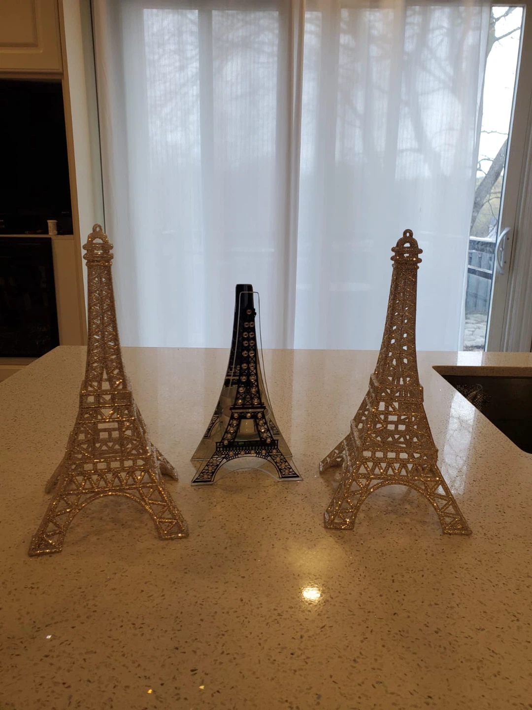 Eiffel Tower Decorative Figurines (Set of 3)