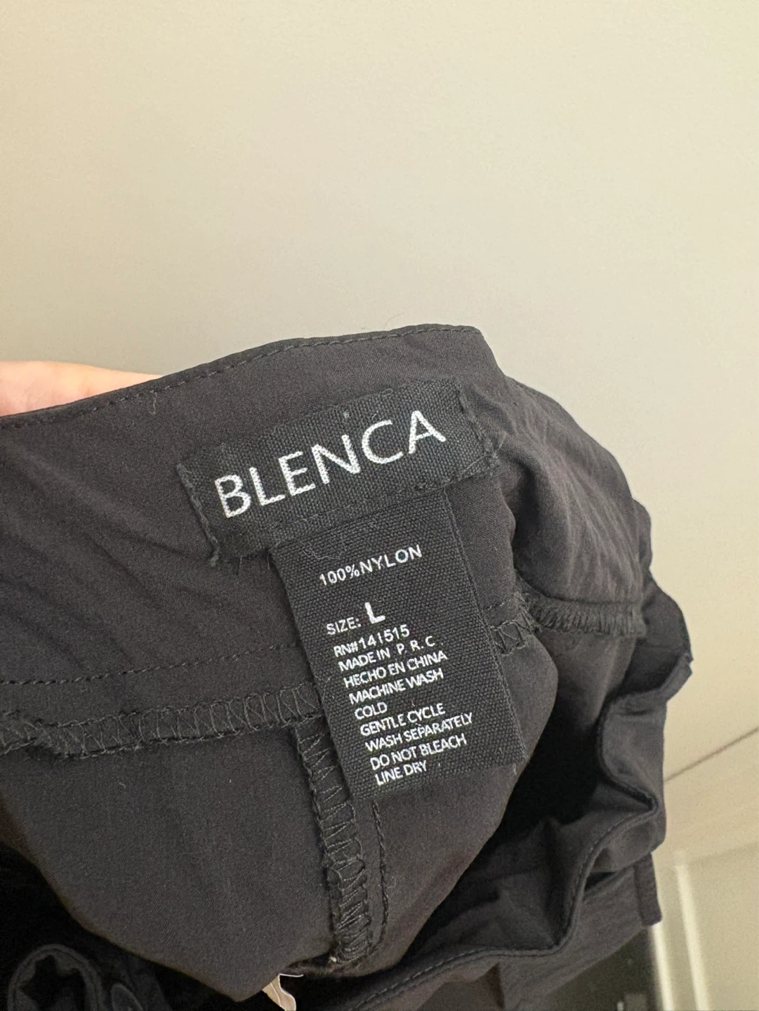 Blenca Black Nylon Cargo Pants Size L - photo 3