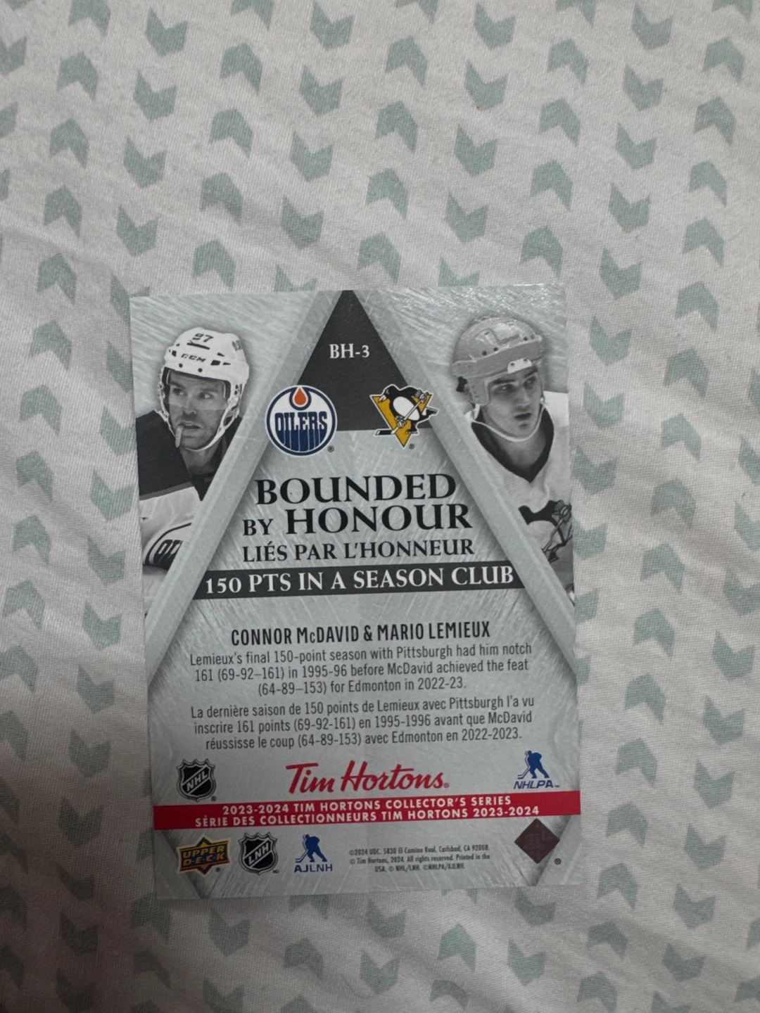 Tim Hortons NHL Hockey Card Collection 2023-2024 - 2 Card Lot - photo 2