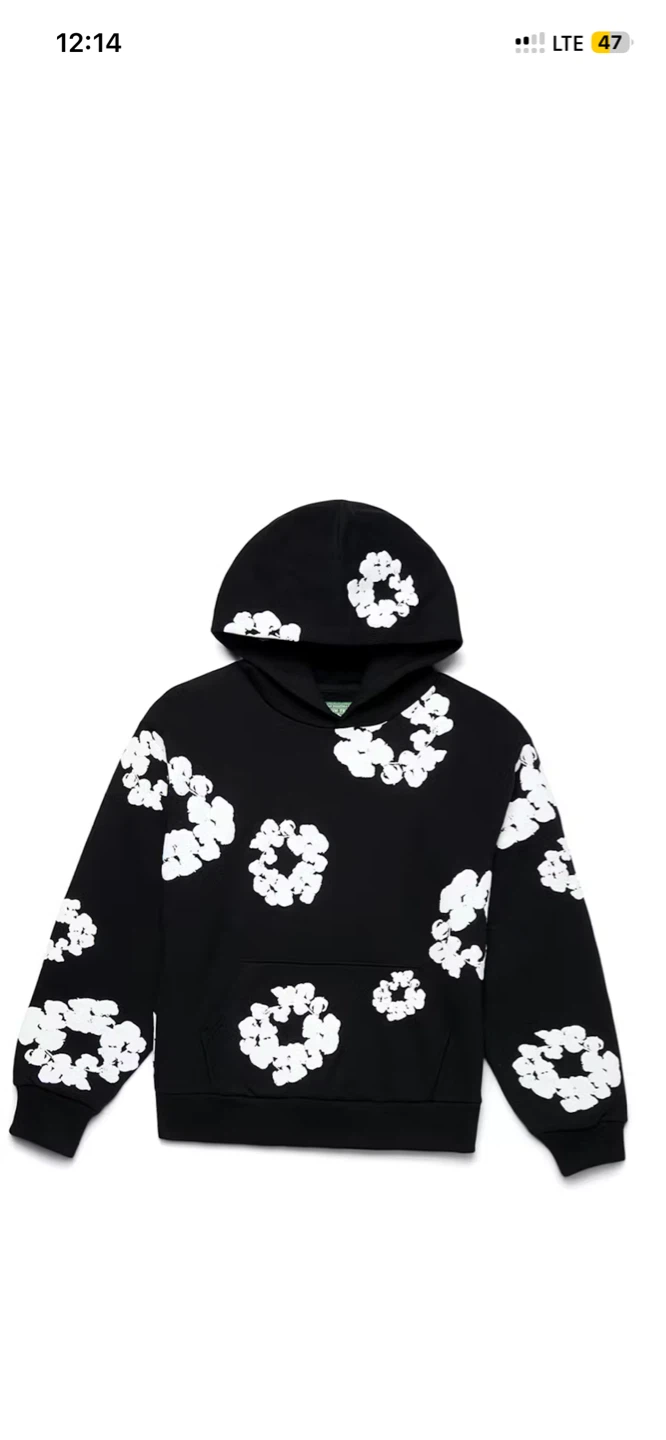 Off-White Black Floral Hoodie