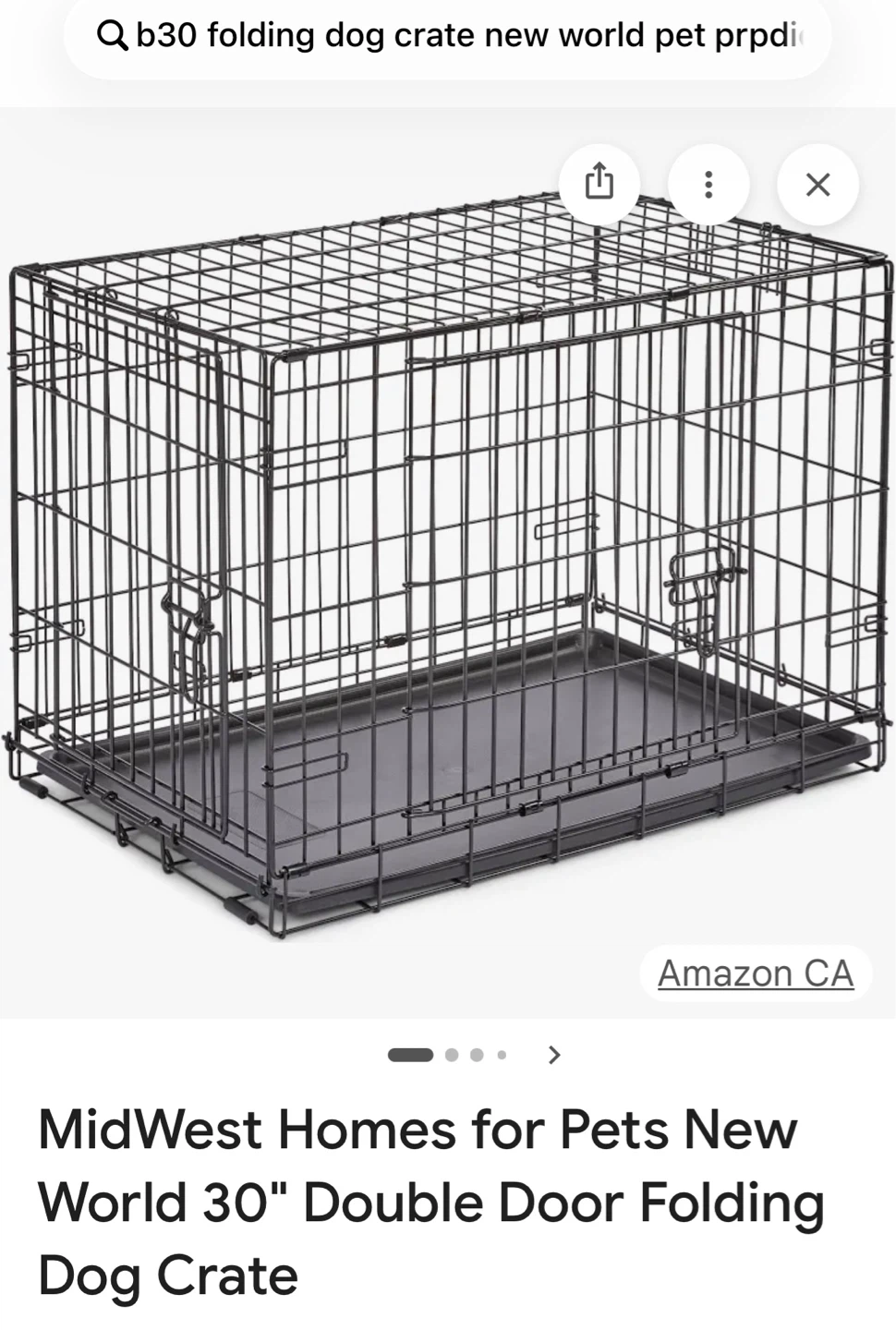 New World Pet Products B30 Folding Dog Crate