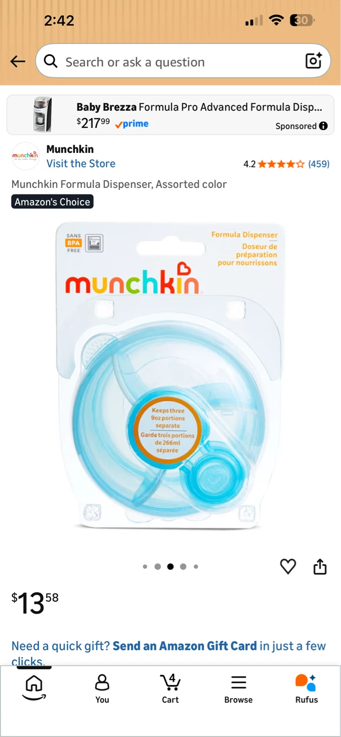 Munchkin Formula Dispenser - Blue 2 pack