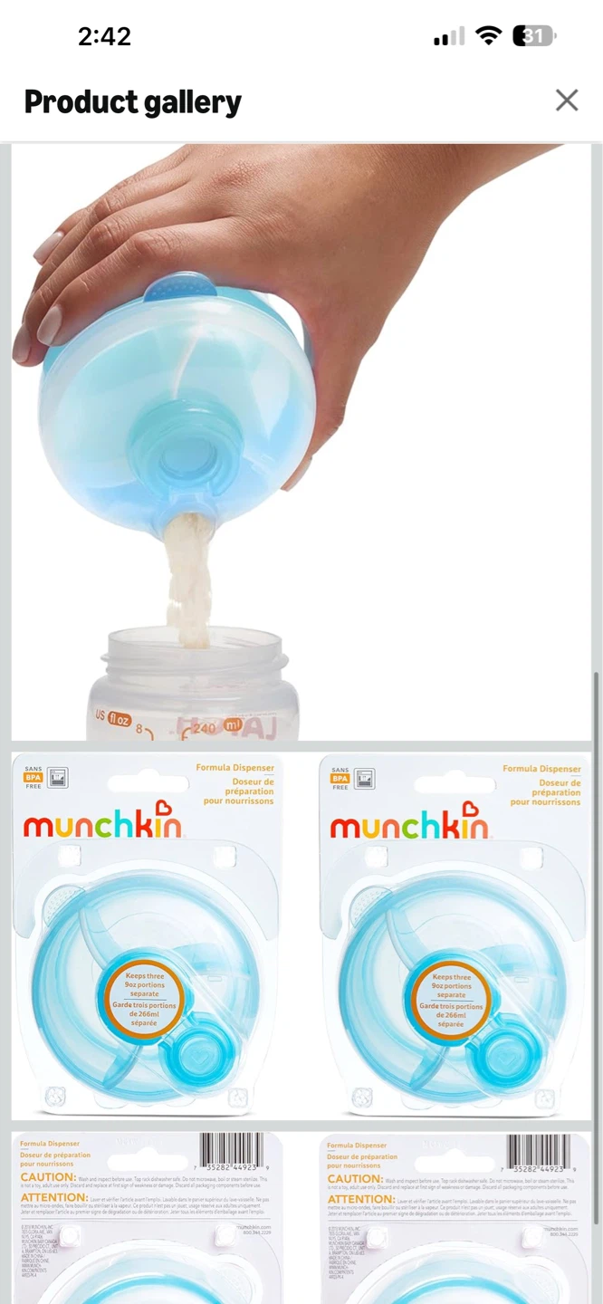 Munchkin Formula Dispenser - Blue 2 pack - photo 2