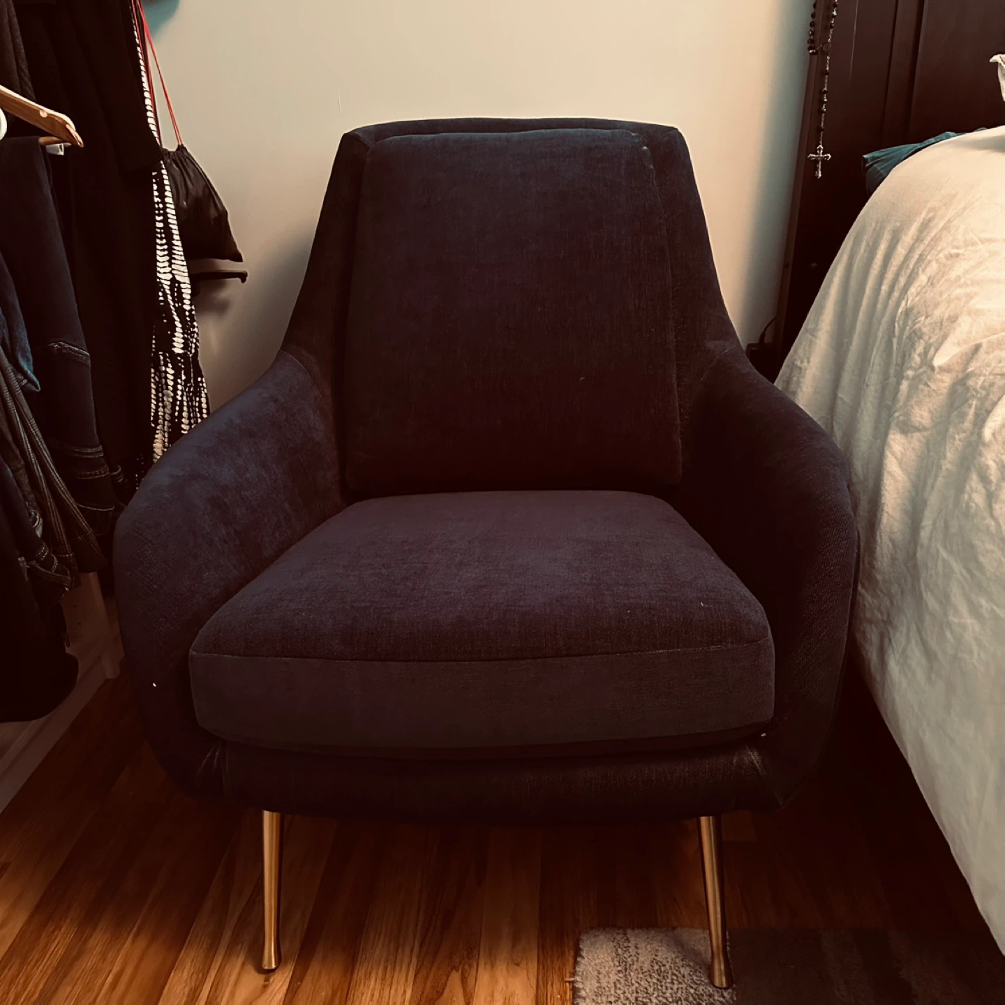 West Elm Mid-Century Chair - Ink Blue - photo 2