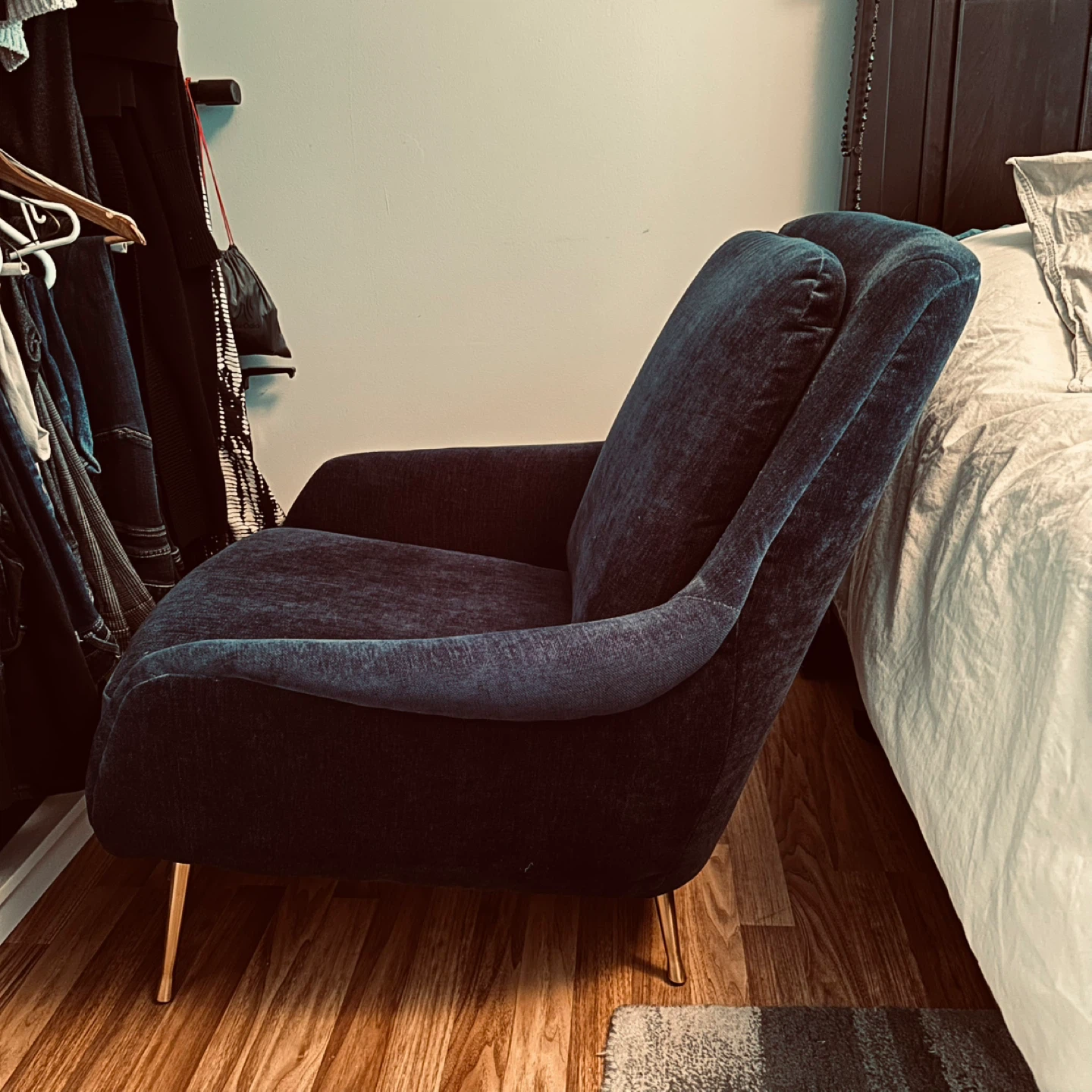 West Elm Mid-Century Chair - Ink Blue - photo 3