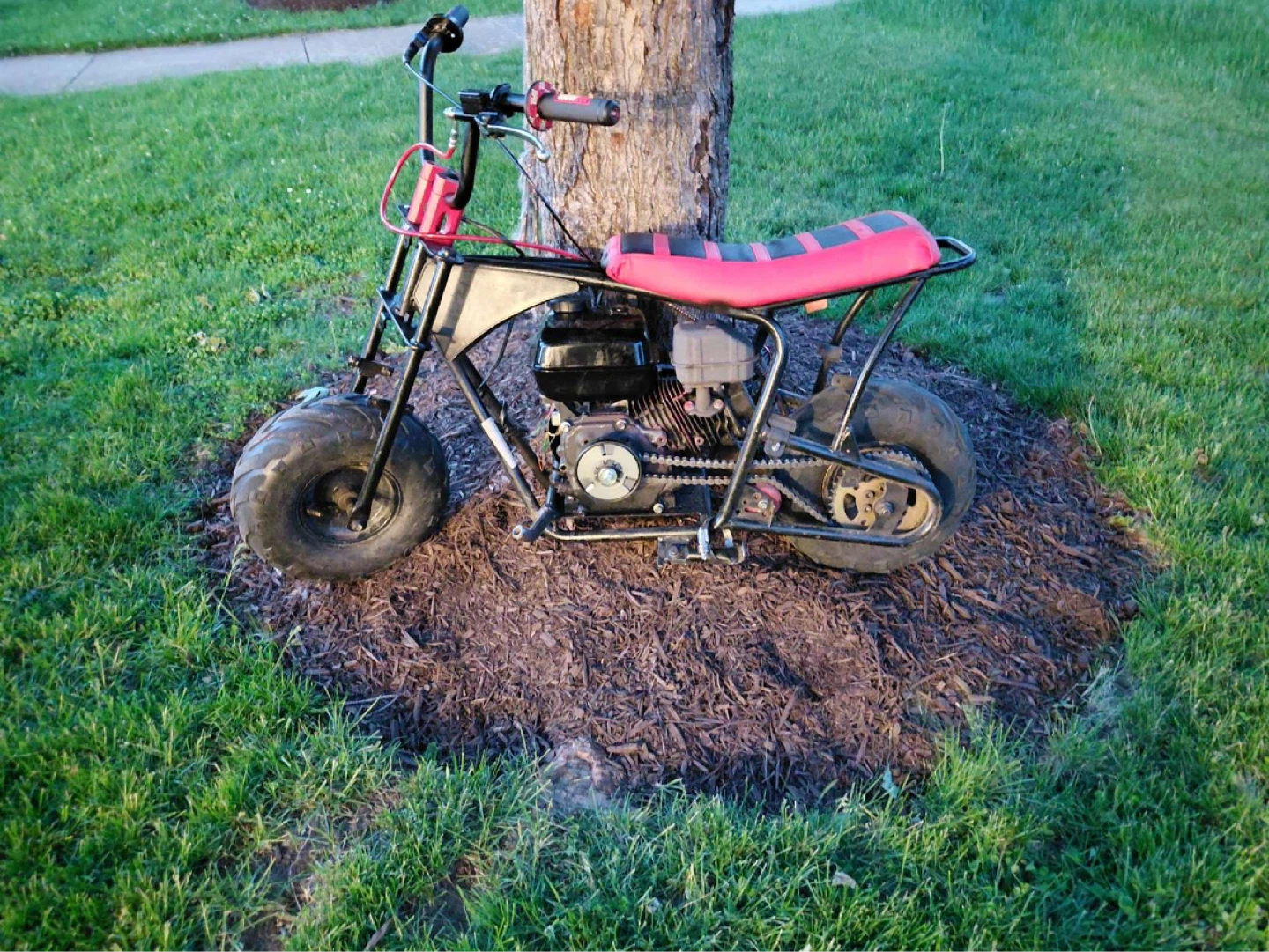 Mini Bike with Red Seat