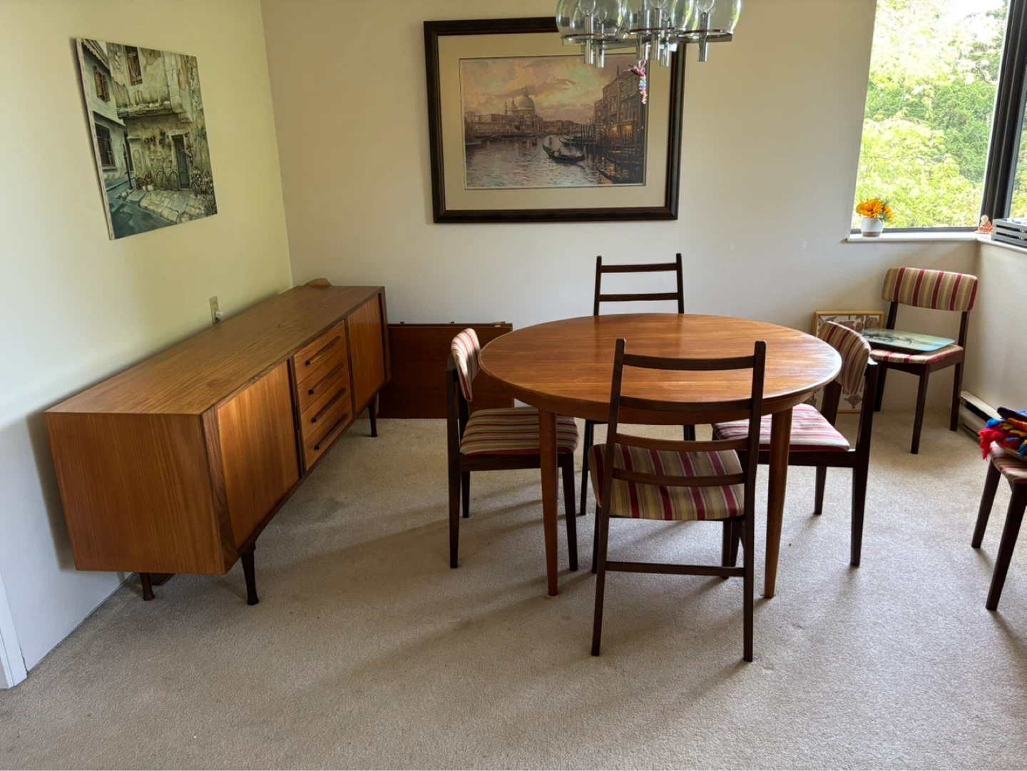 Skovmand & Andersen Teak Extendable Dining Table with 4 Chairs - photo 5