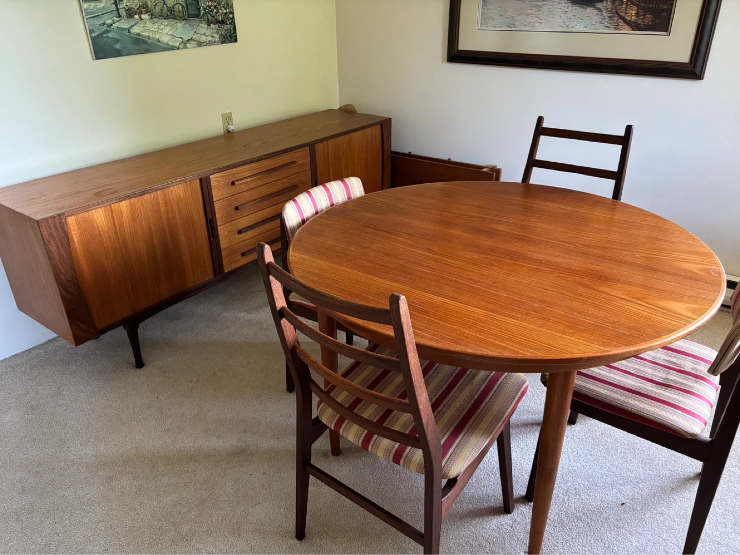Skovmand & Andersen Teak Extendable Dining Table with 4 Chairs - photo 2