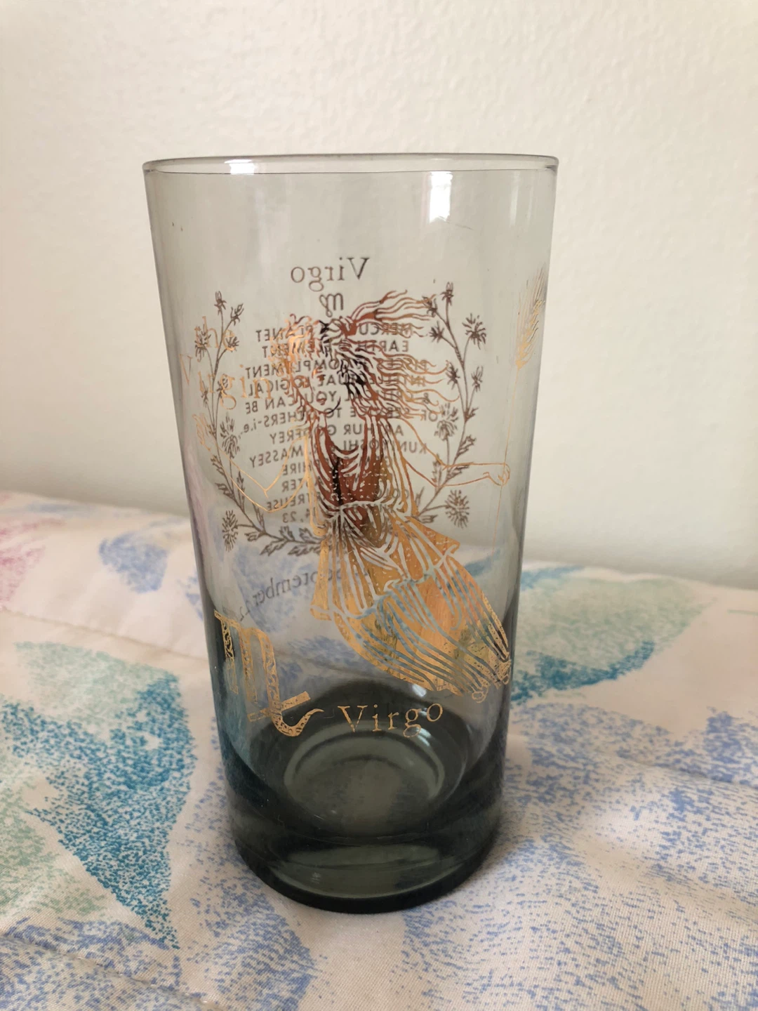 Antique Art Deco Virgo Astrology Glass - photo 4