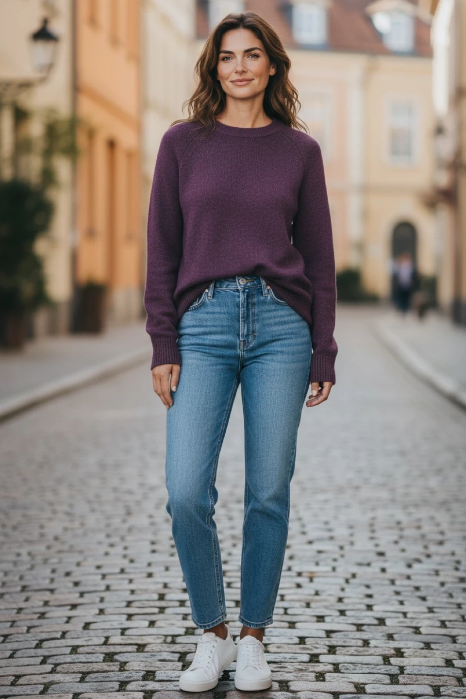 GAP Purple Crewneck relax fit Sweater