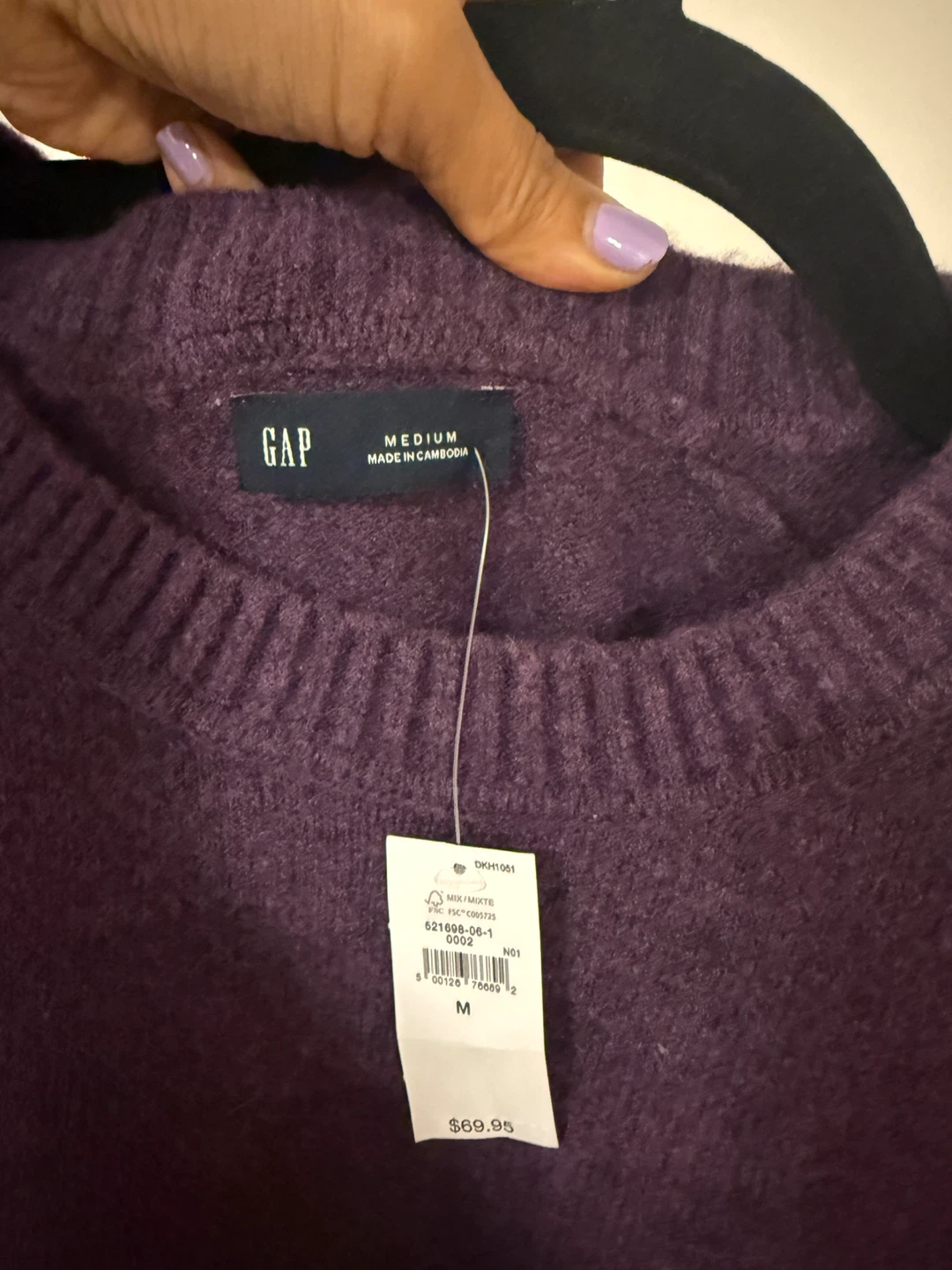 GAP Purple Crewneck relax fit Sweater - photo 2