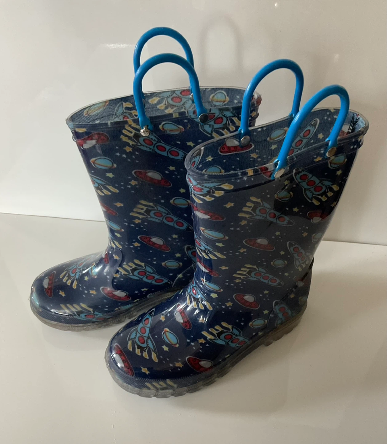 Kids' Blue Space Rain Boots - photo 2