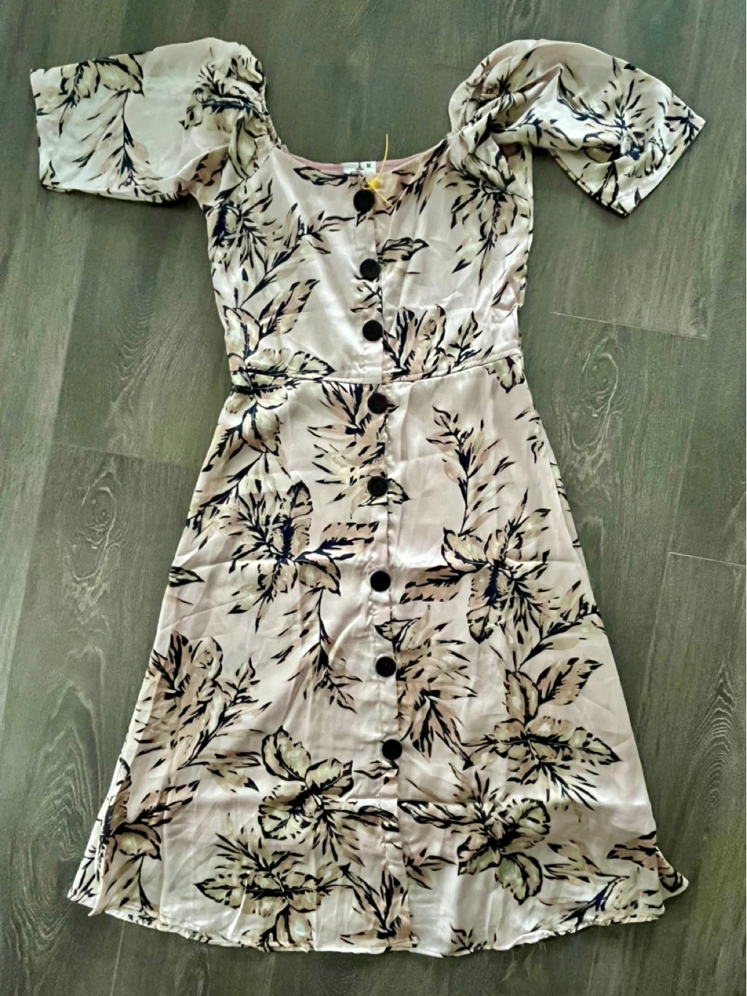 Floral Print Button-Up Midi Dress