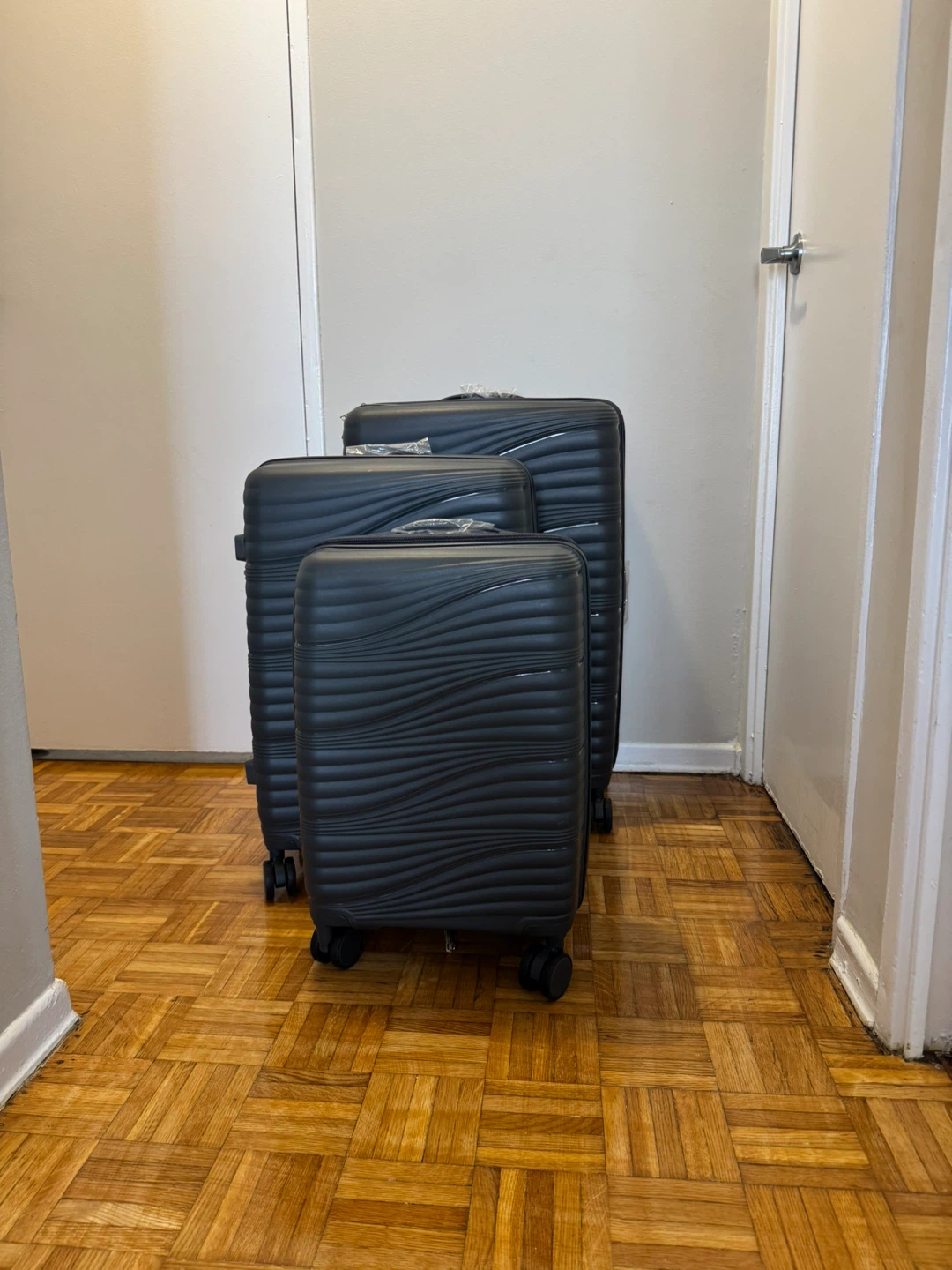 Set of 3 Grey Hardshell Spinner Luggage - photo 2