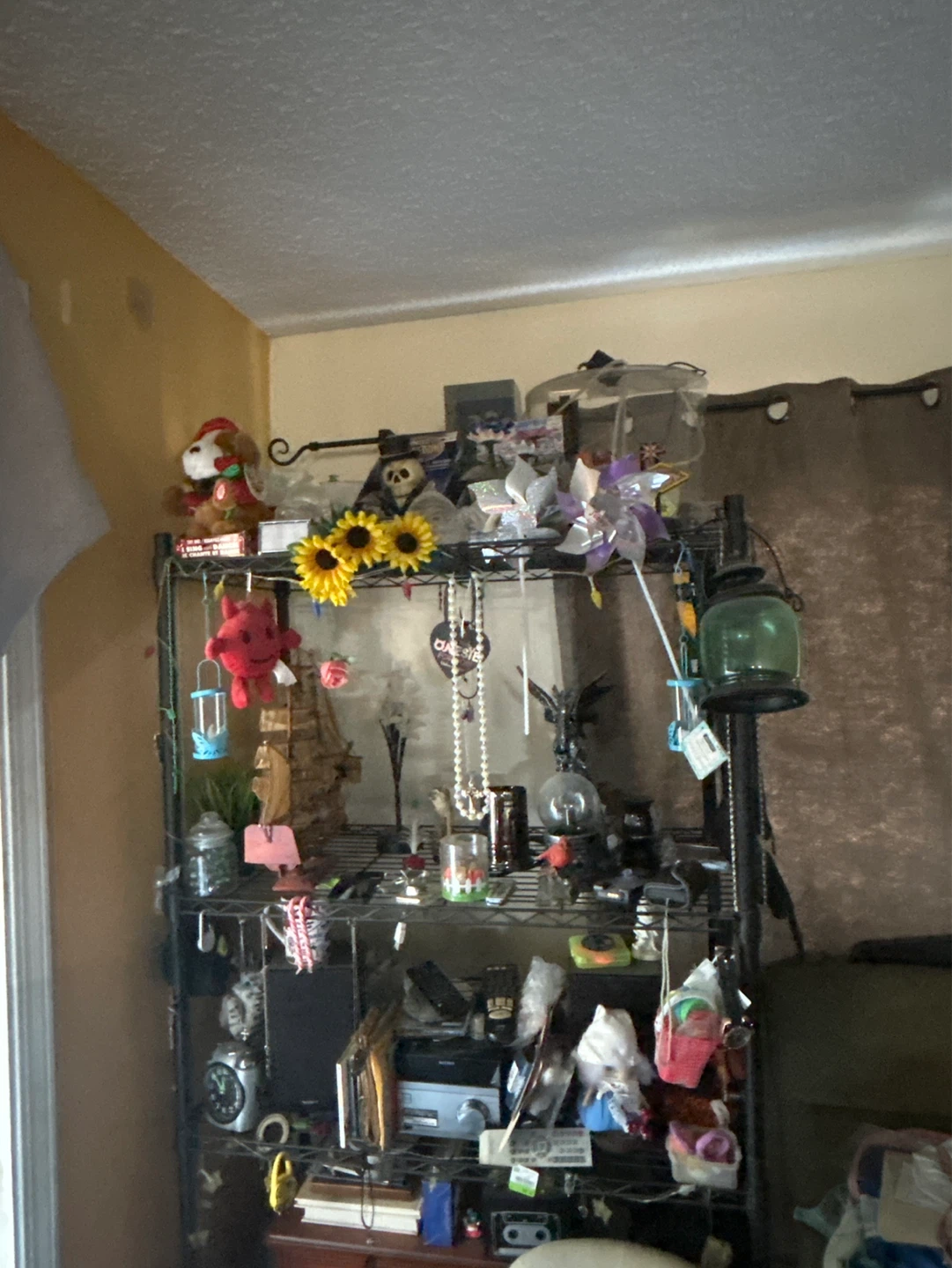 Five tier metal shelf