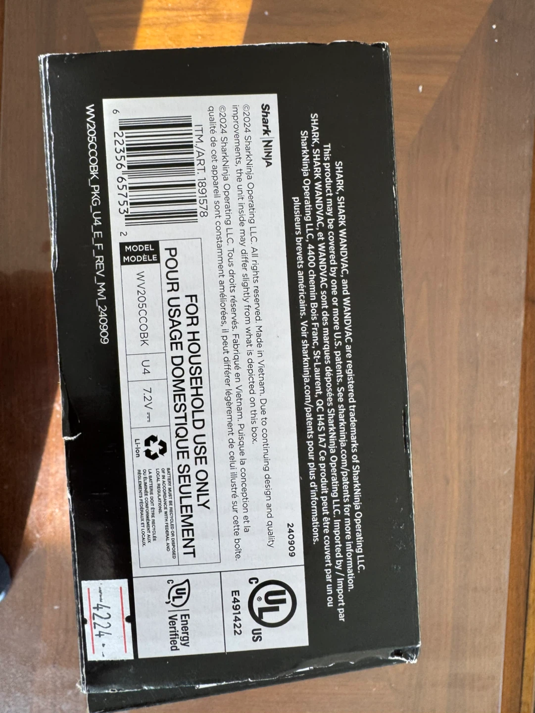 Shark WANDVAC Cord-Free Handheld Vacuum WV205CCBK - photo 3