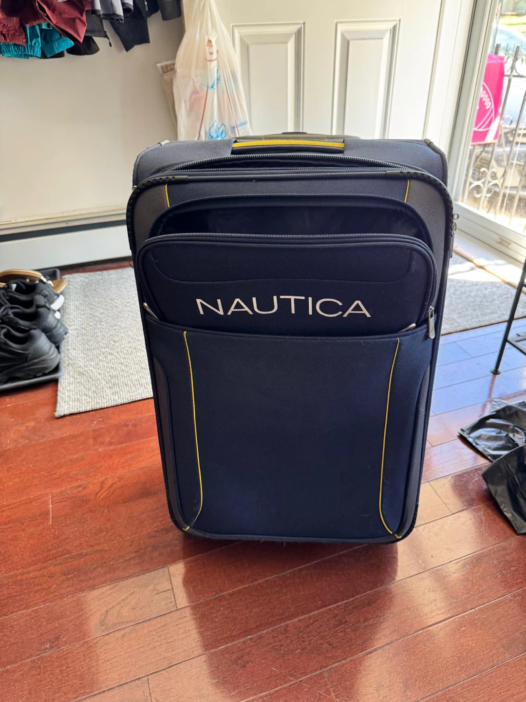 Nautica Navy Blue Rolling Suitcase