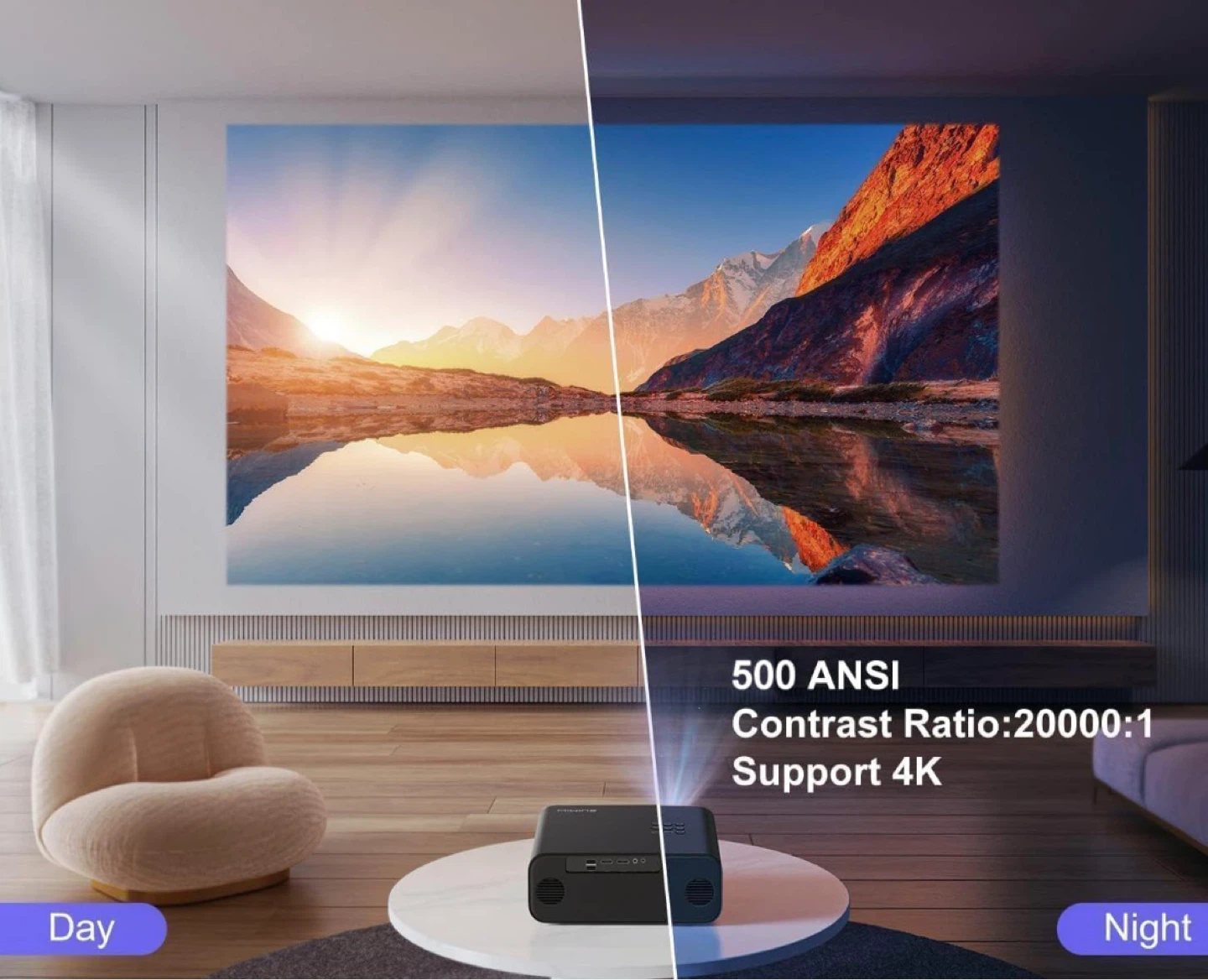 WIMIUS P62 Portable Projector with WiFi 6 and Auto Focus - photo 4