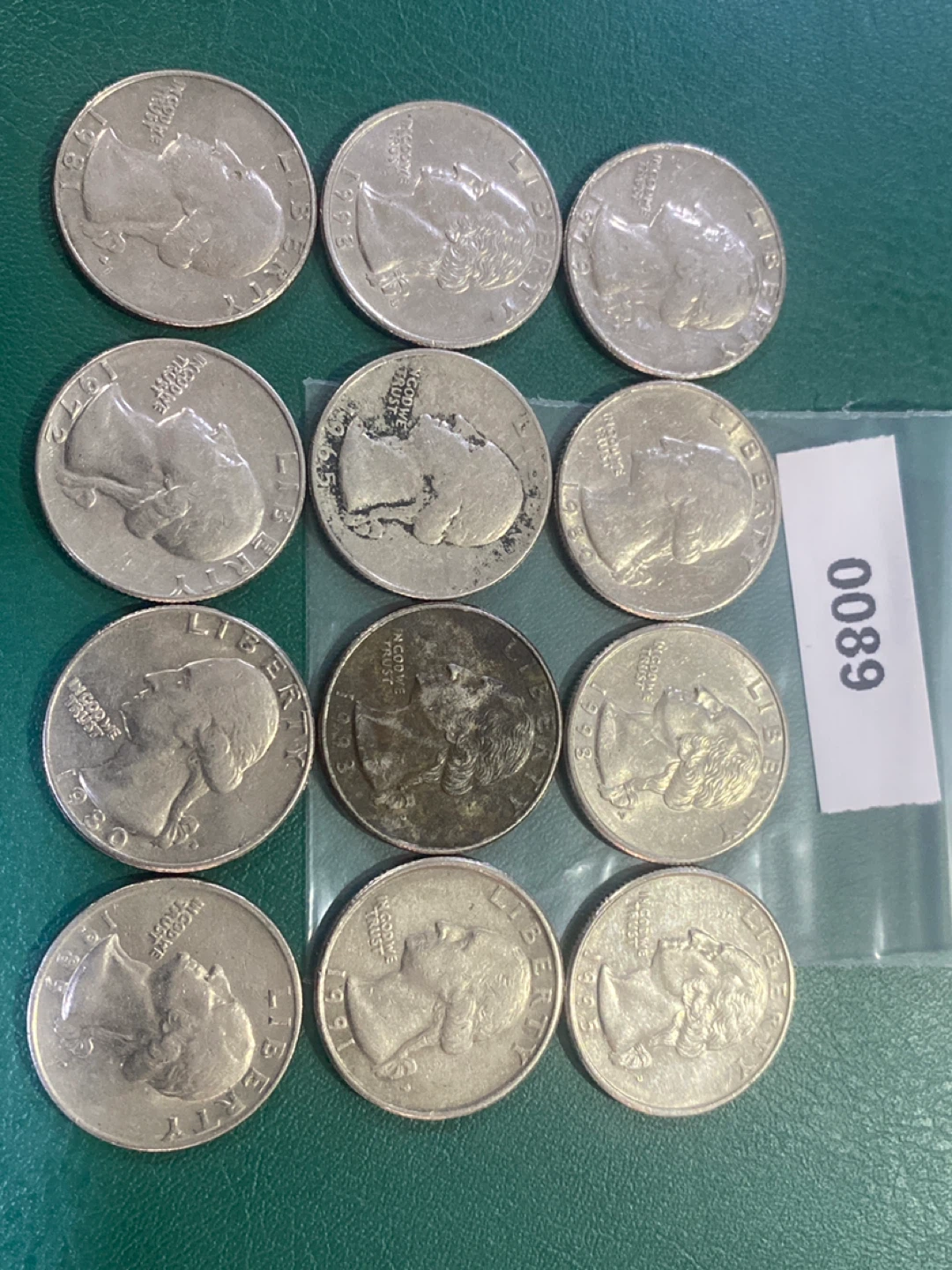 Collection of 12 Canadian Quarters
