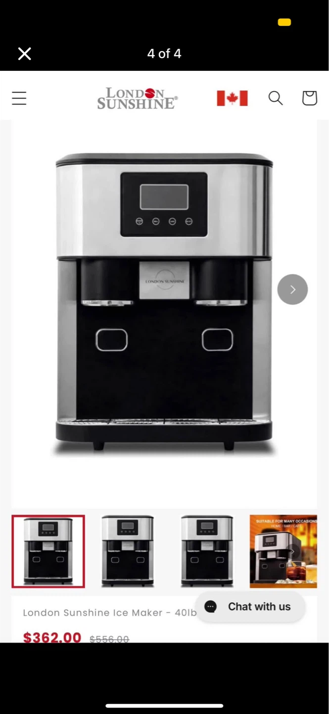 London Sunshine Ice Maker/ water dispenser - 40lb