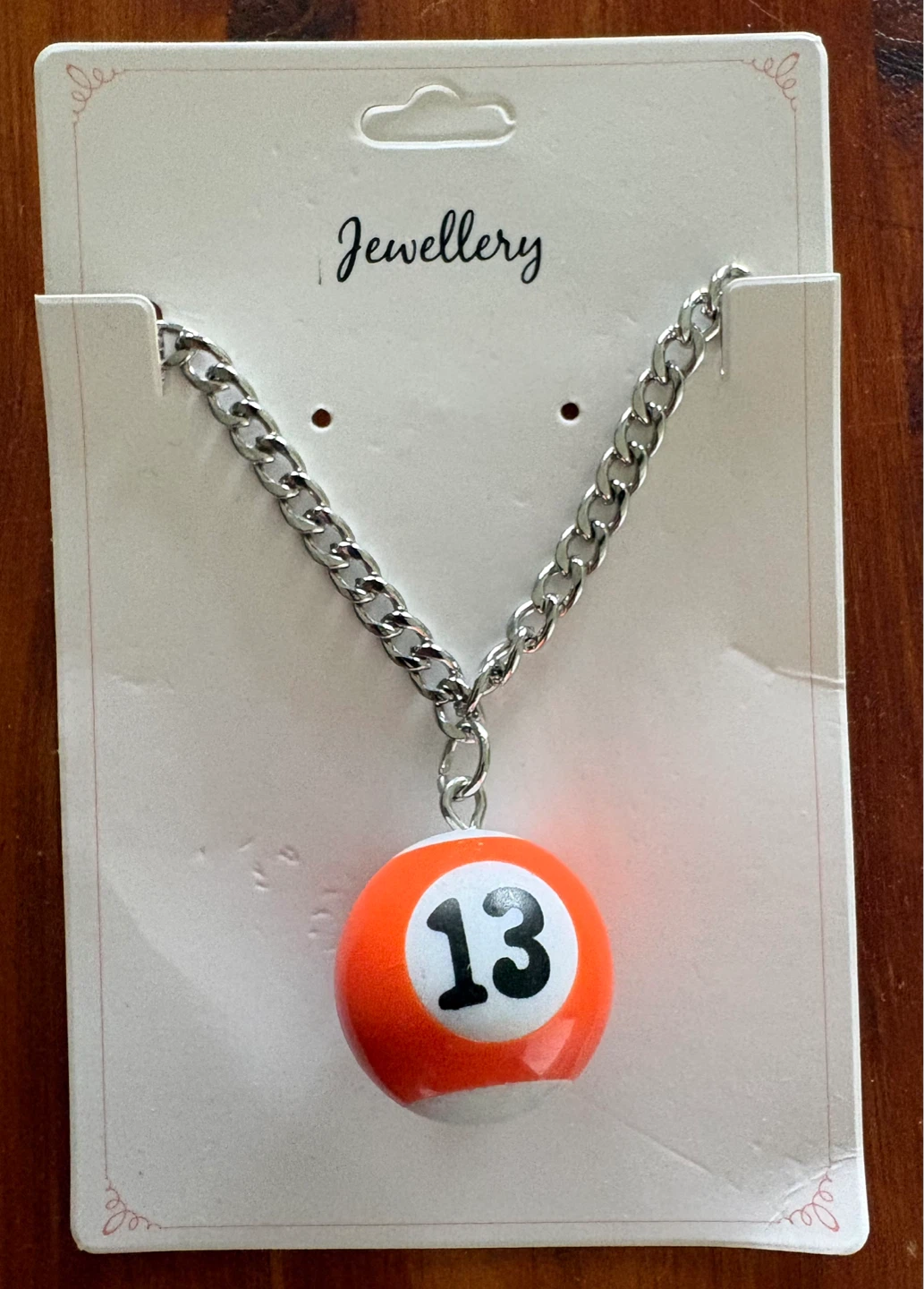 13 Pool Billiard Ball Cuban Link Stainless Steel Necklace New - photo 2