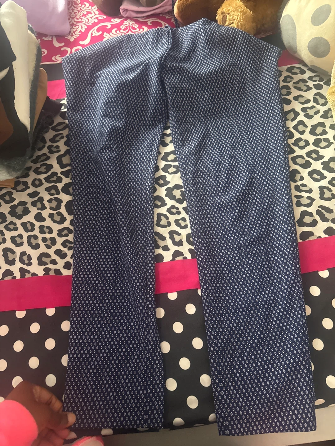 Pantalons bleus à motif de diamants - photo 2