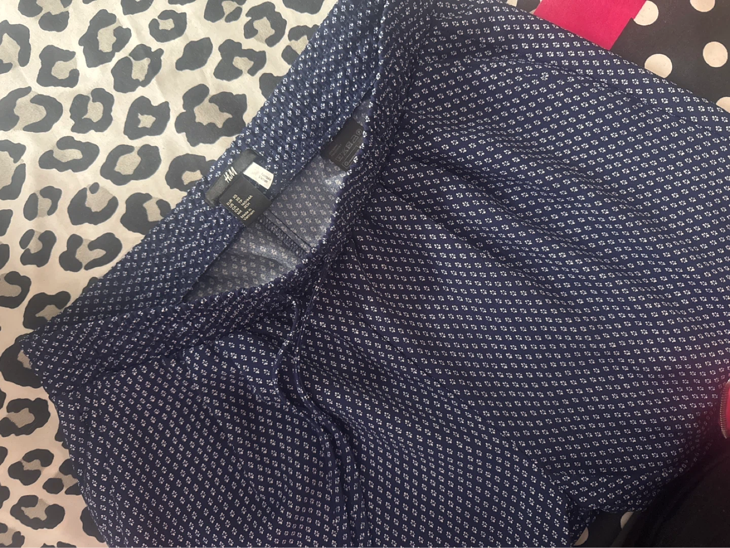 Pantalons bleus à motif de diamants - photo 3