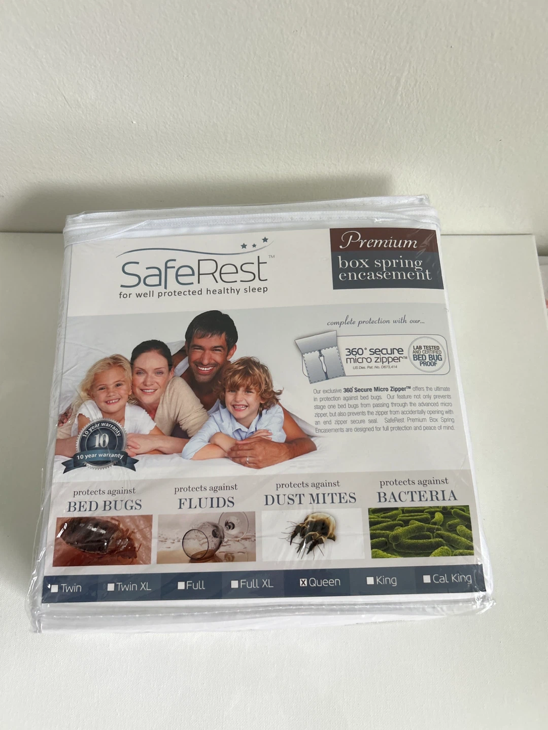 SafeRest Premium Box Spring Encasement - Queen