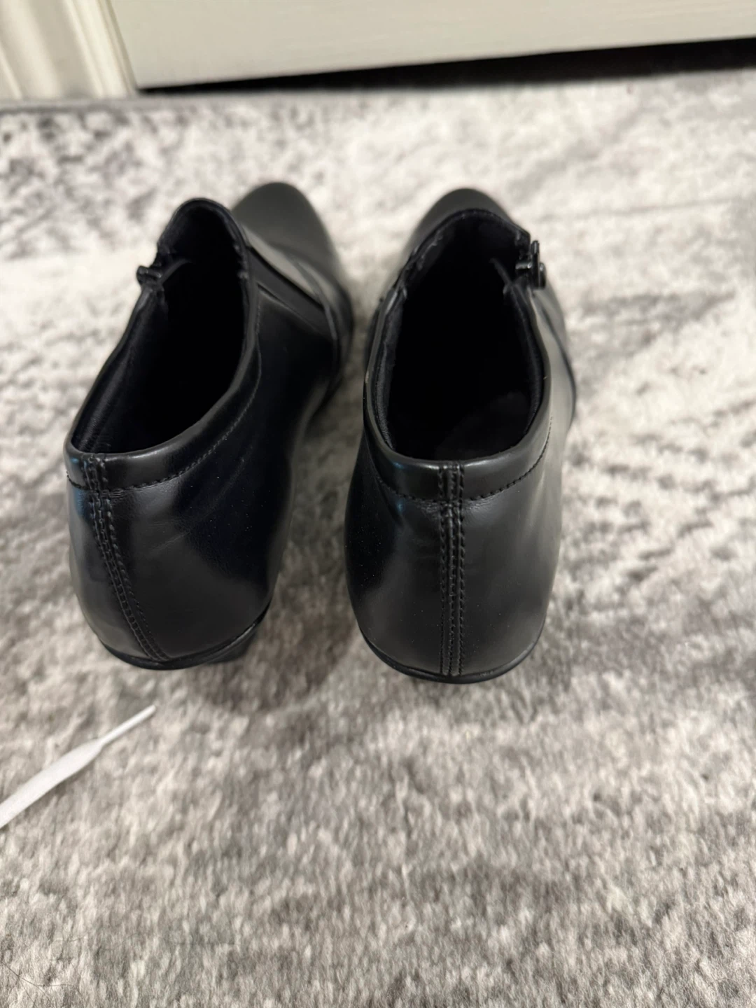 Mochi Black Faux Leather Ankle Boots EUR 37