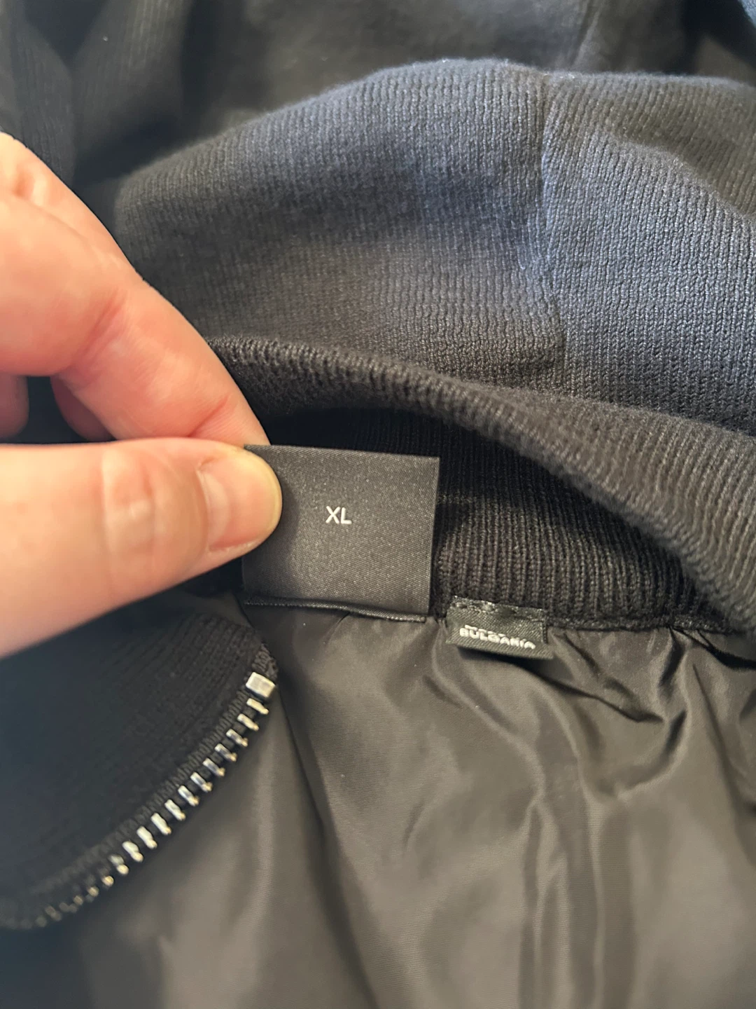 BOSS Black Hoodie with Zipper and Striped Detail - Size XL - photo 3