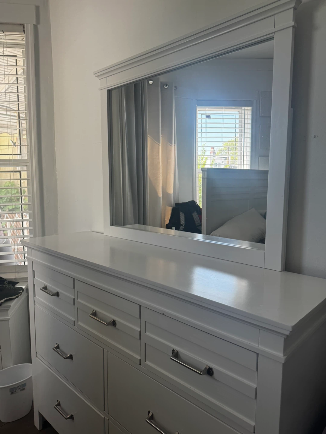 White Dresser with Mirror - photo 5
