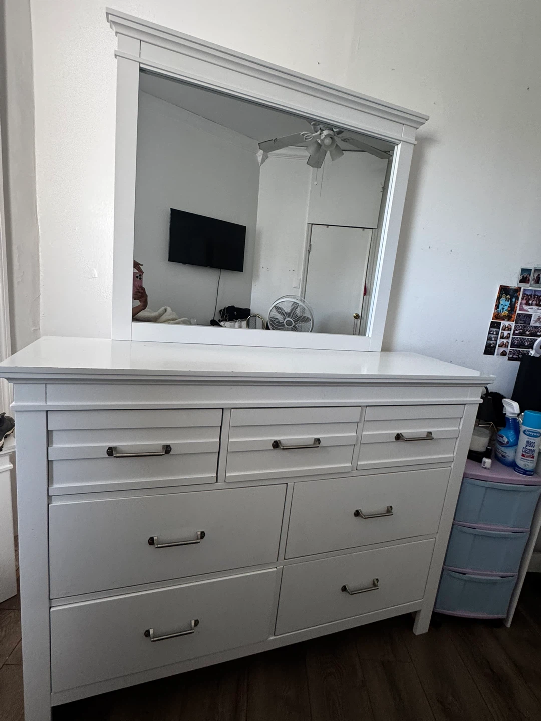 White Dresser with Mirror - photo 4