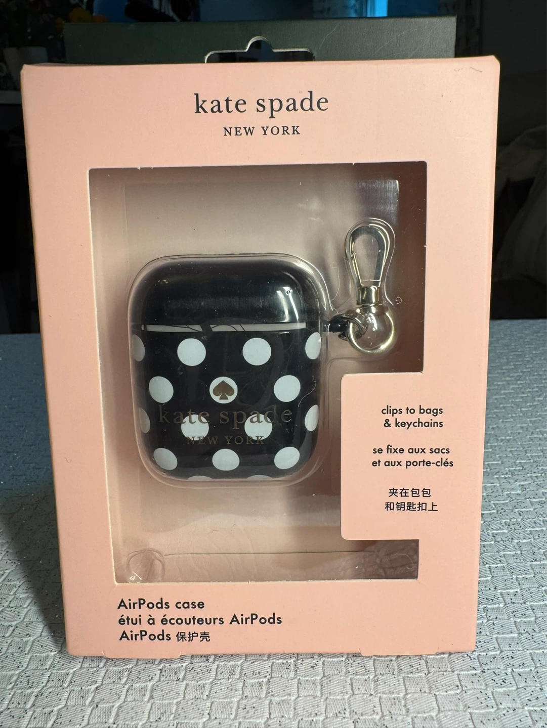 Kate Spade New York AirPods Case - Black with White Polka Dots - photo 2