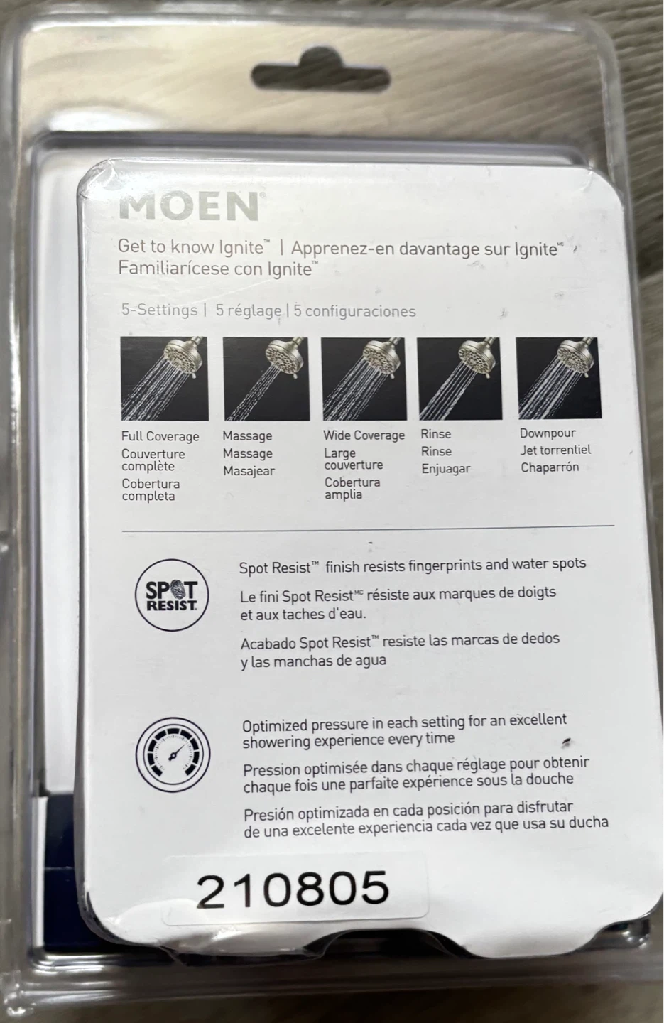 Moen Ignite 5-Setting Shower Head - photo 2