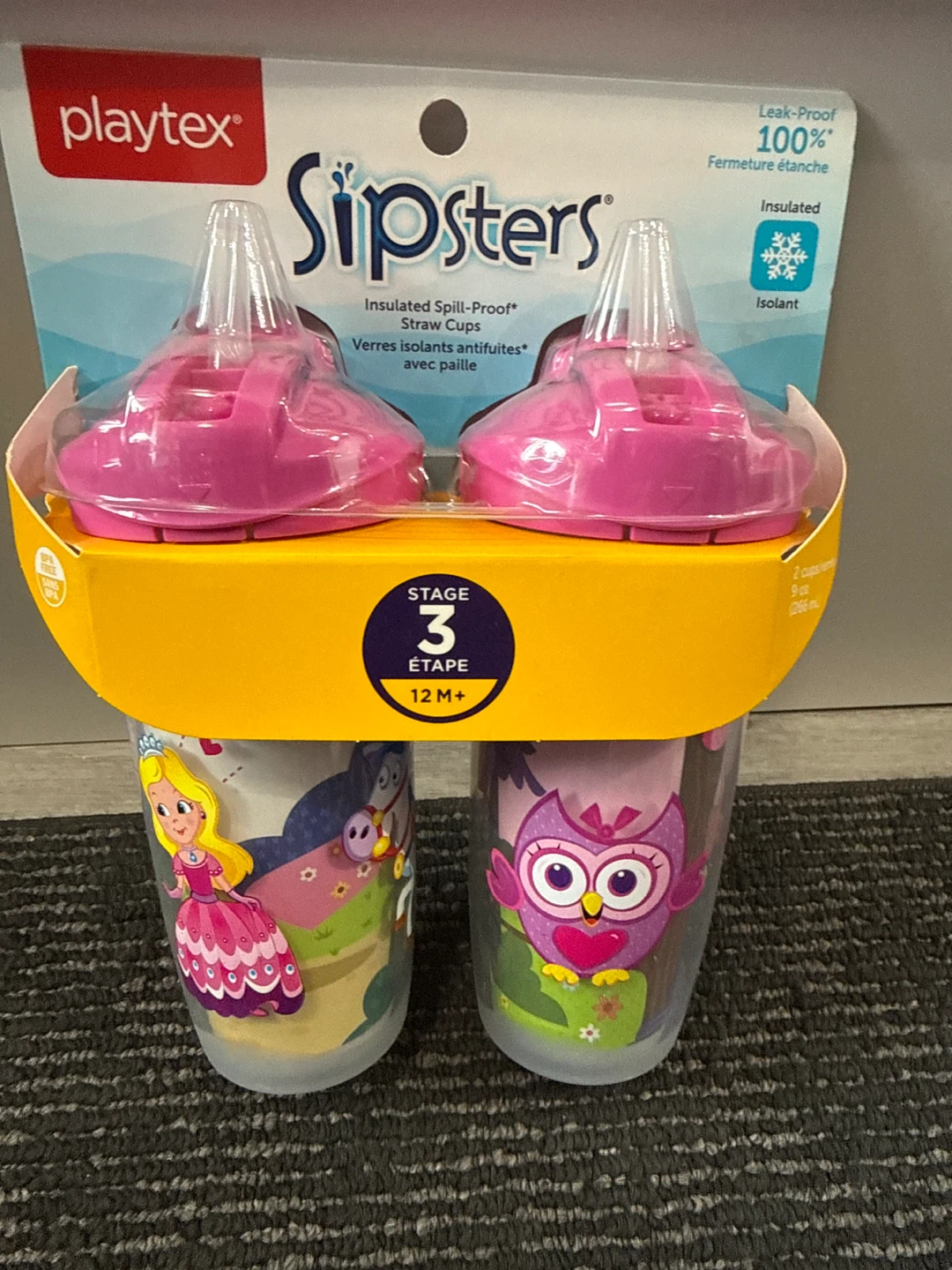 Playtex Sipsters Insulated Spill-Proof Straw Cups - 2 Pack