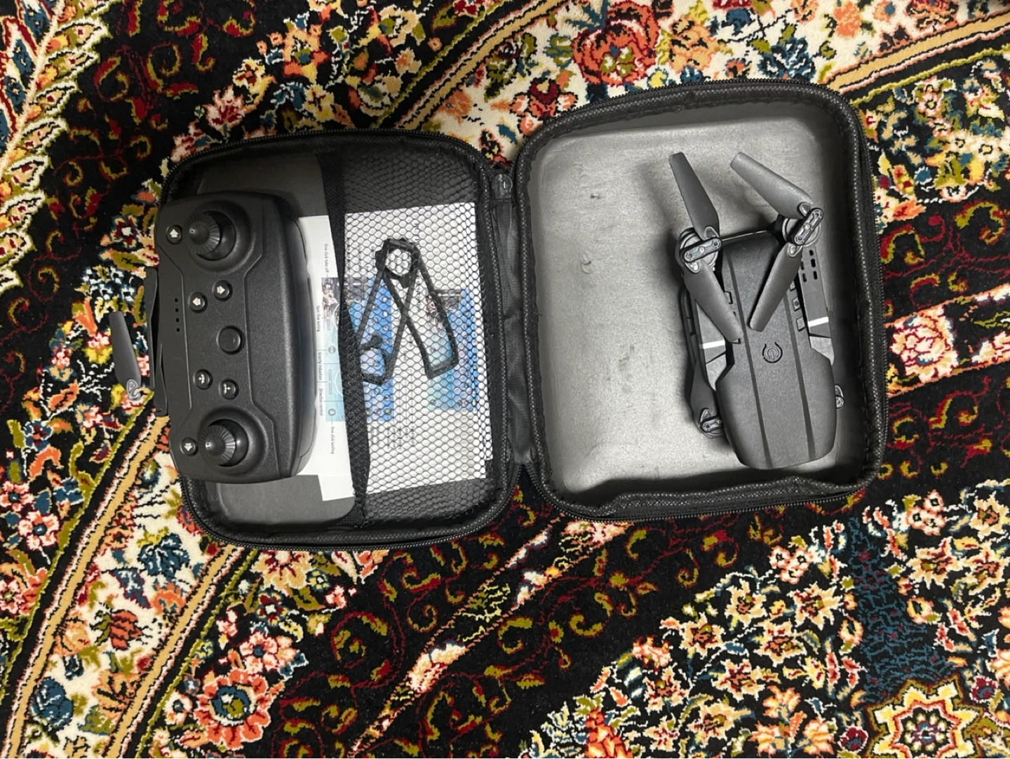 Black Foldable Drone with Remote Control and Case - photo 3