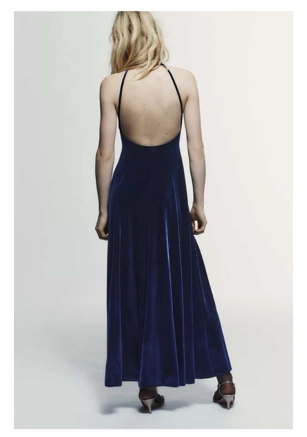 Velvet Halter Neck Maxi Dress XS Zara NWT - photo 5