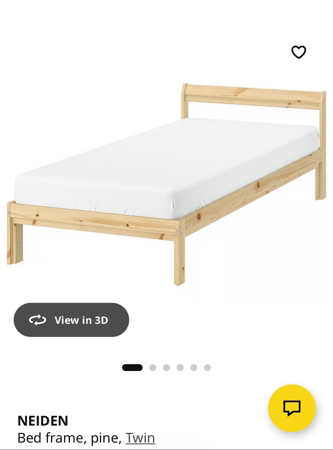IKEA NEIDEN Twin Bed Frame - Pine - photo 4