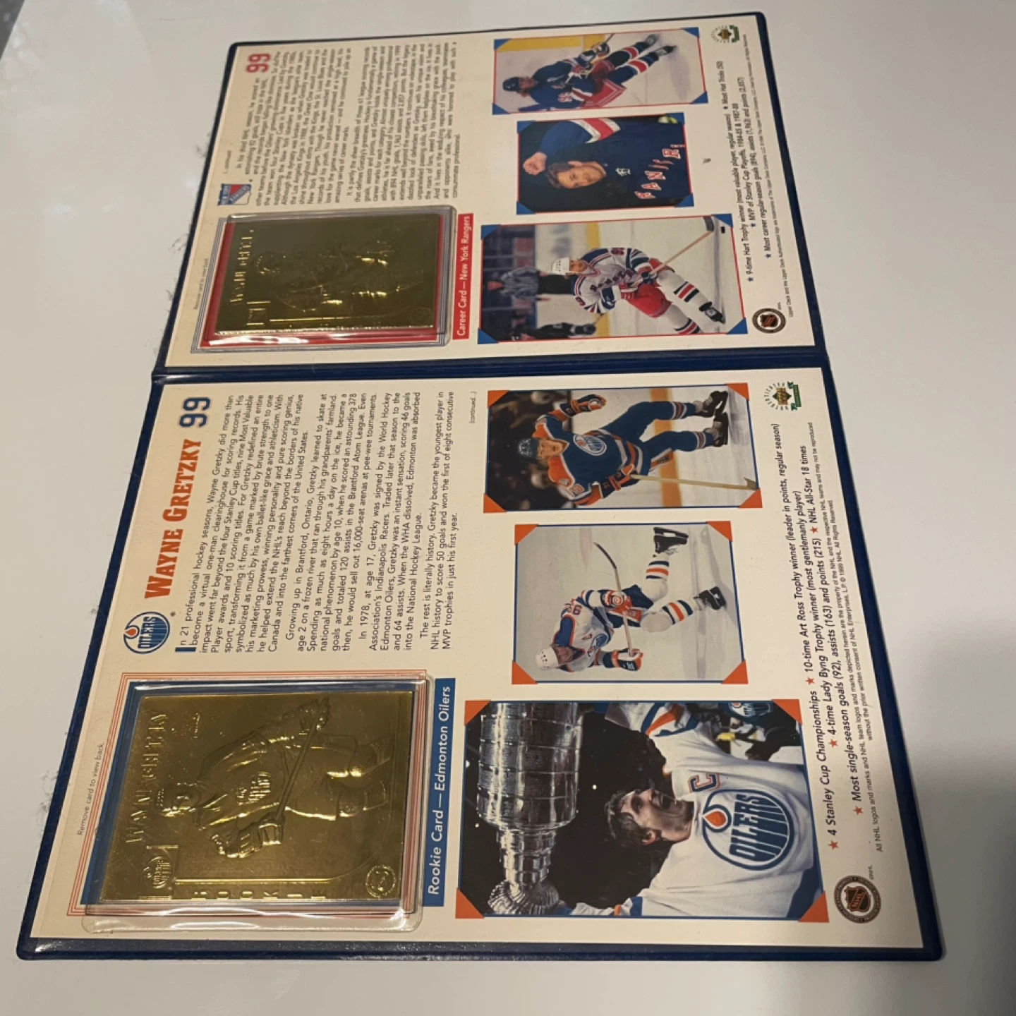 Wayne Gretzky 99 Gold Rookie and Career Cards - The Danbury Mint - photo 4