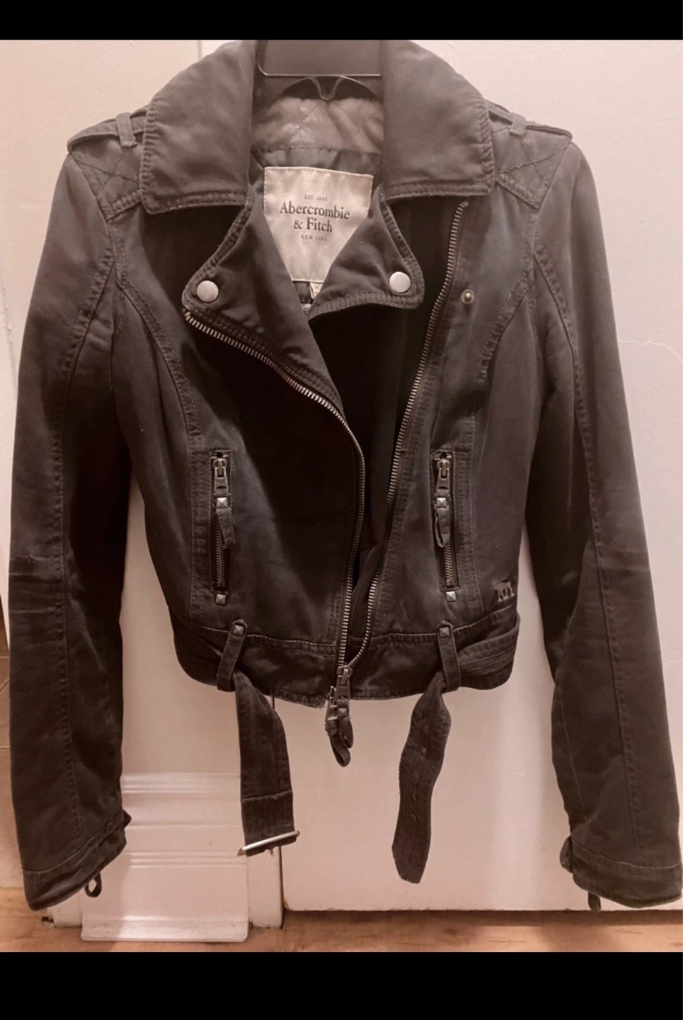 Like New Ambercrombie & Fitch Denim Motorcycle Jacket