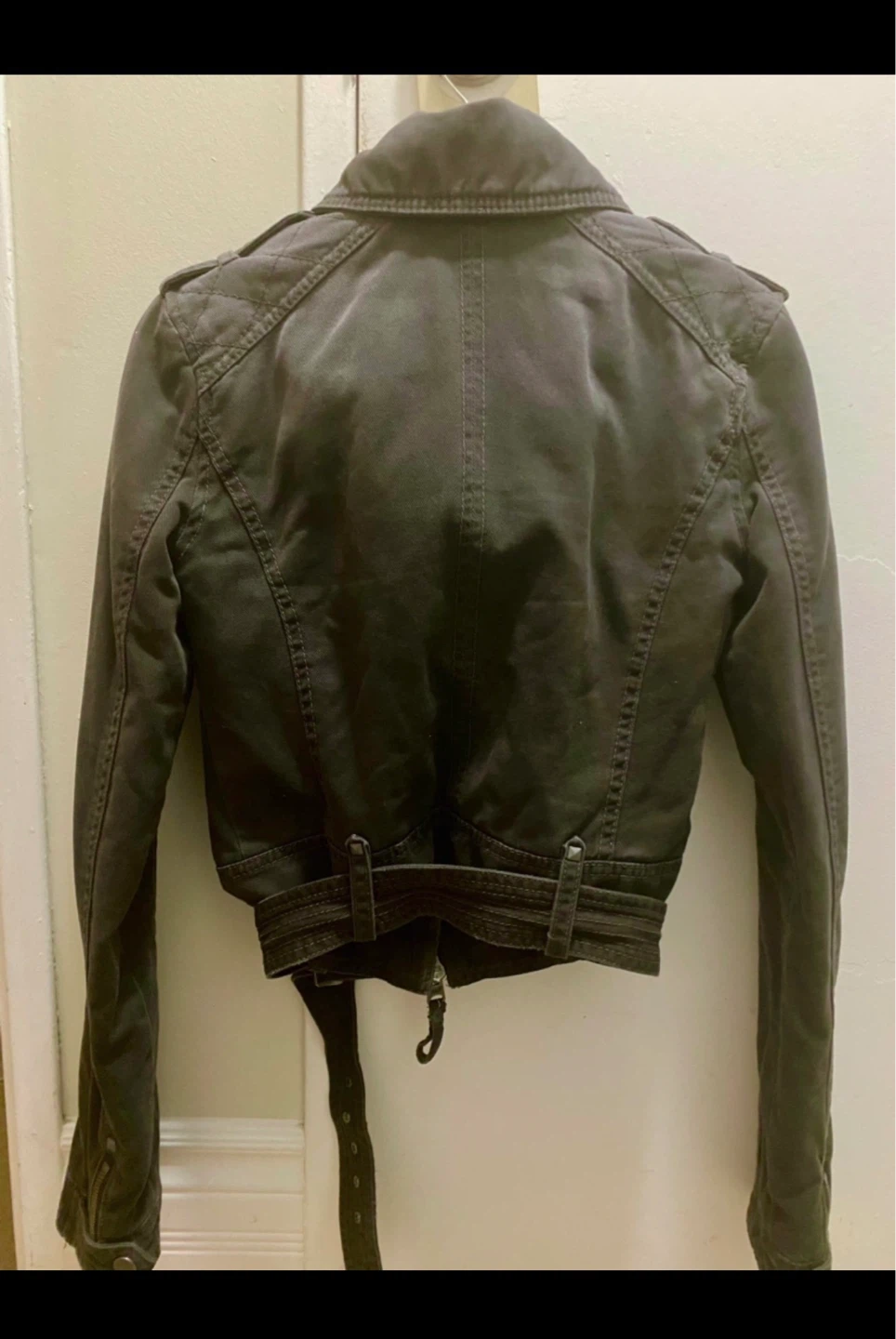 Like New Ambercrombie & Fitch Denim Motorcycle Jacket - photo 2