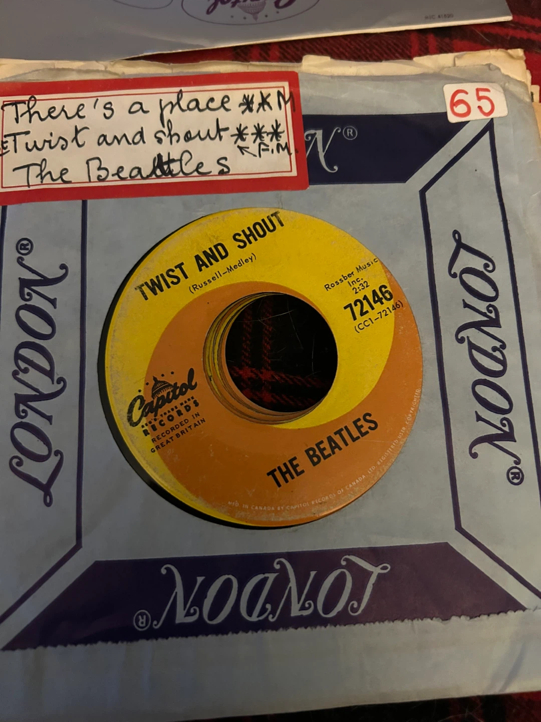 The Beatles " 7"  VinylSingle - photo 2