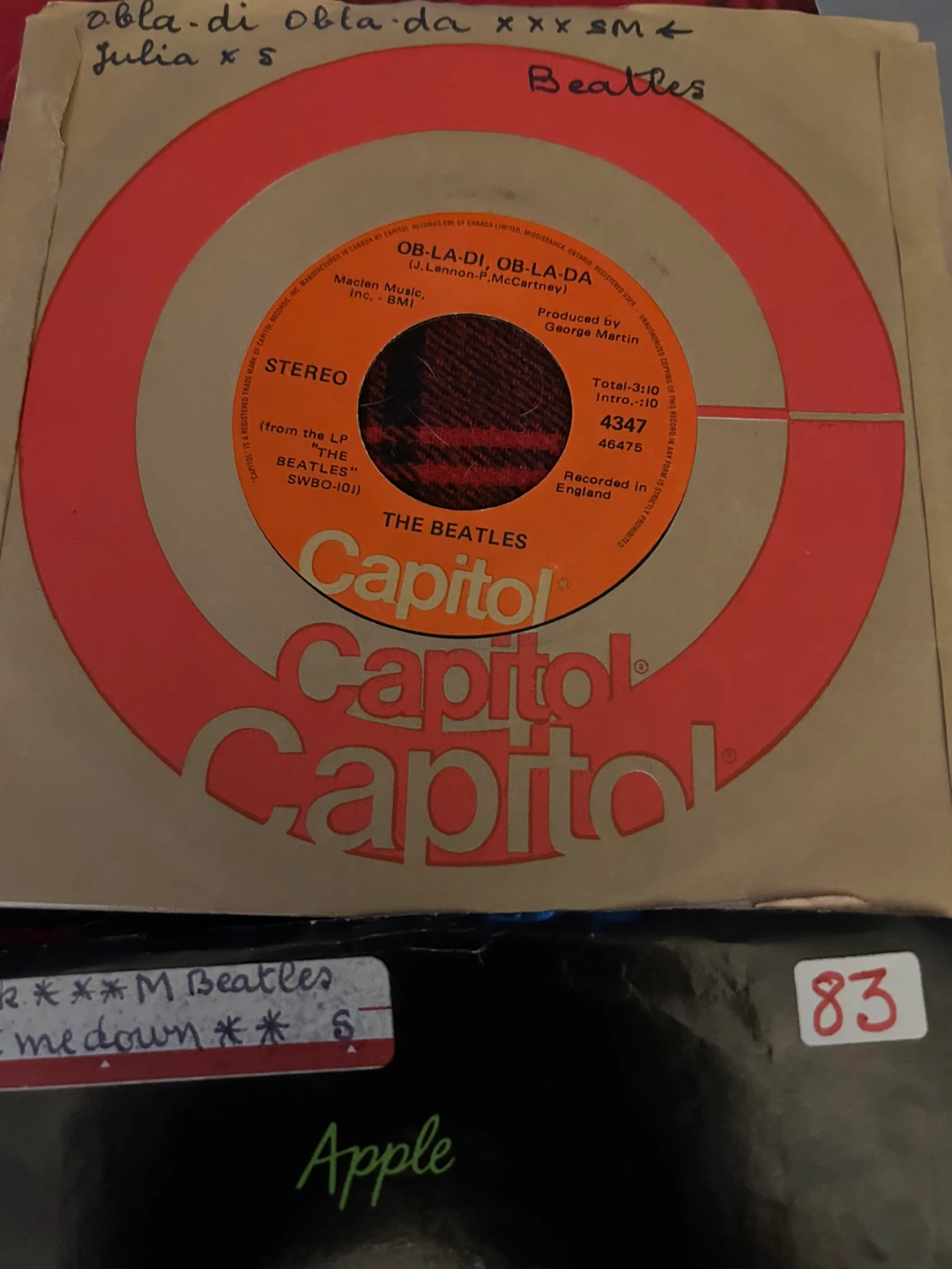 The Beatles " 7"  VinylSingle - photo 3