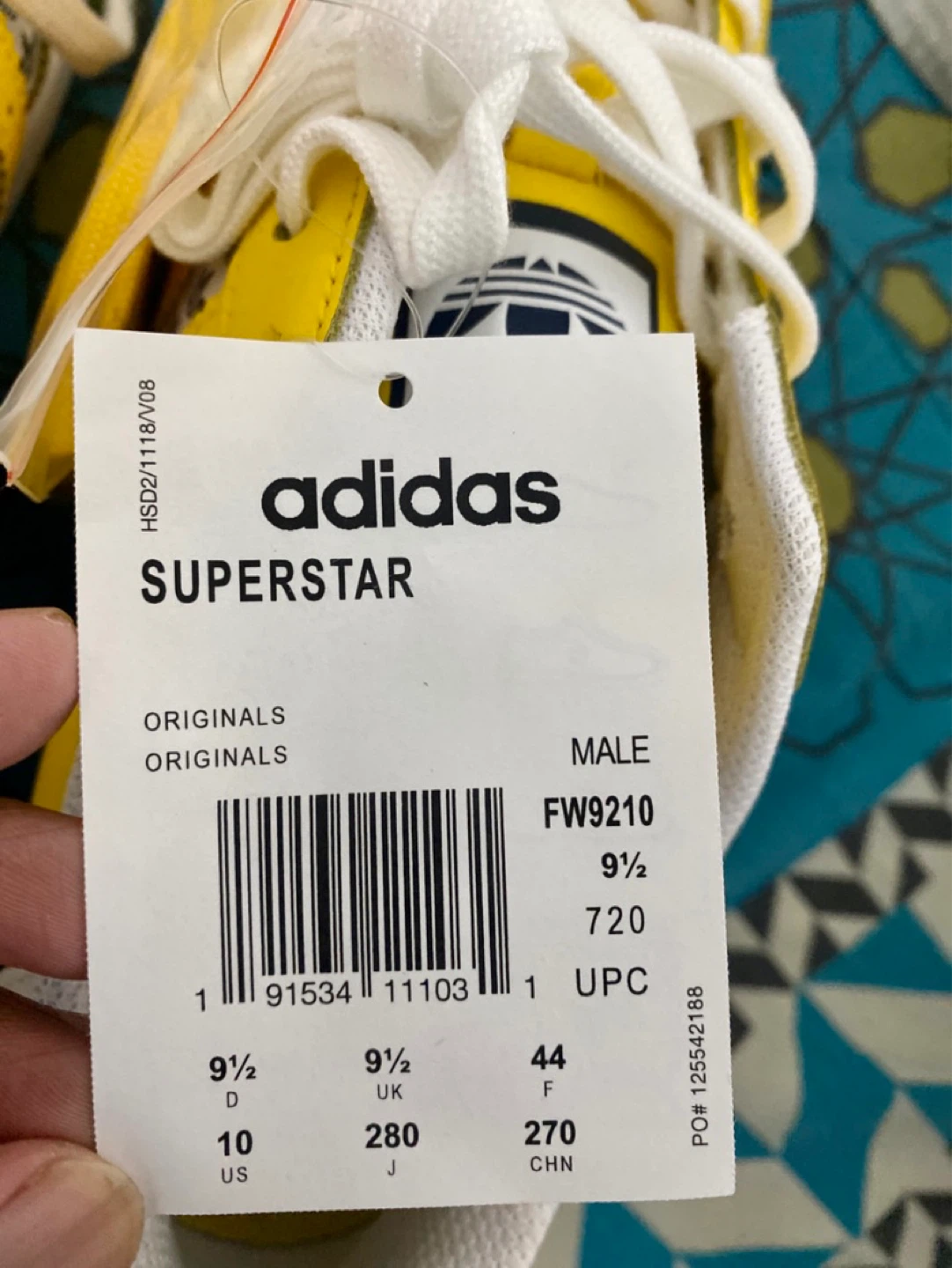 Adidas Superstar Yellow Men's Shoes - Size 10 US - photo 3