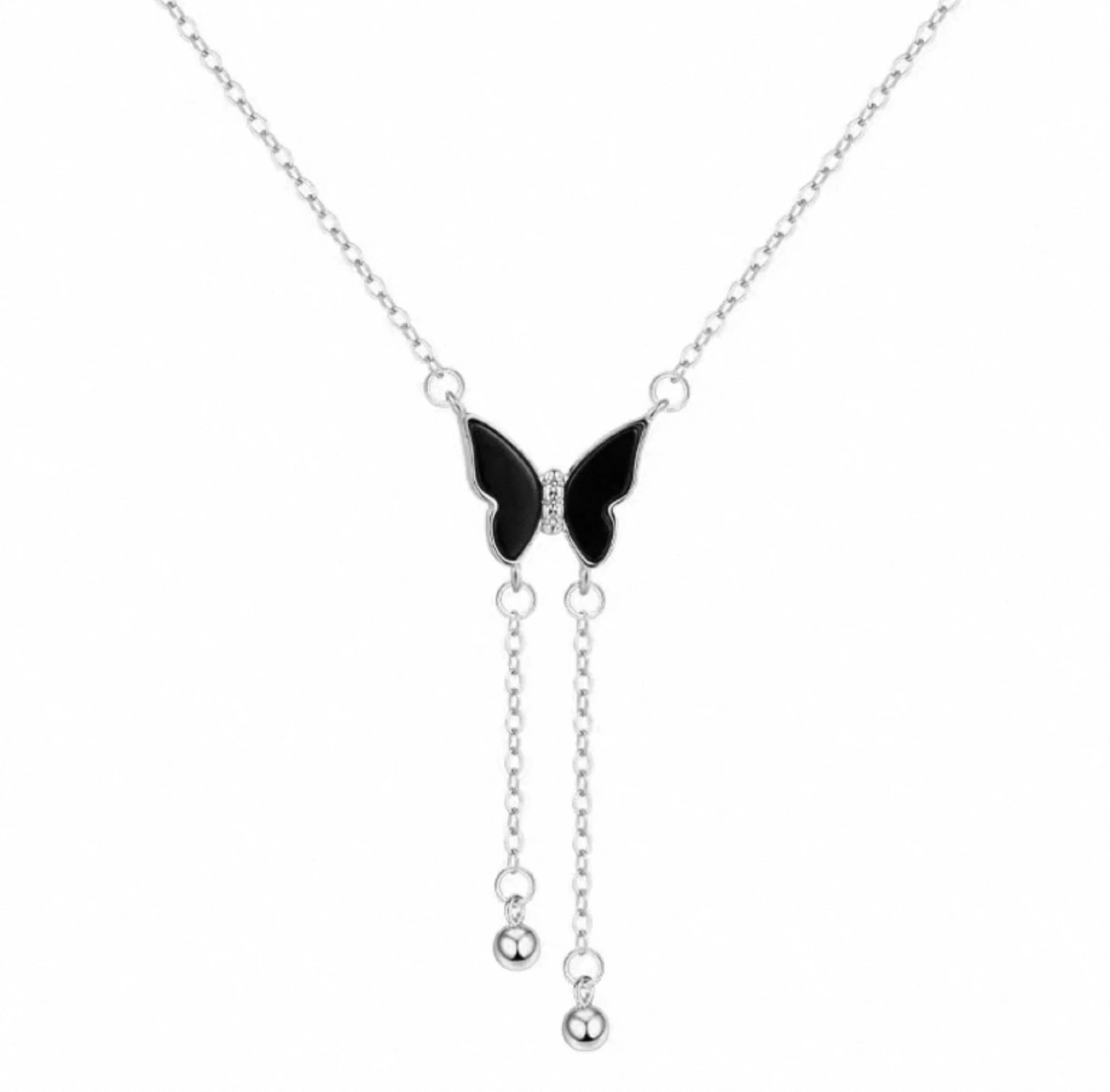 Silver Butterfly Pendant Necklace - photo 2