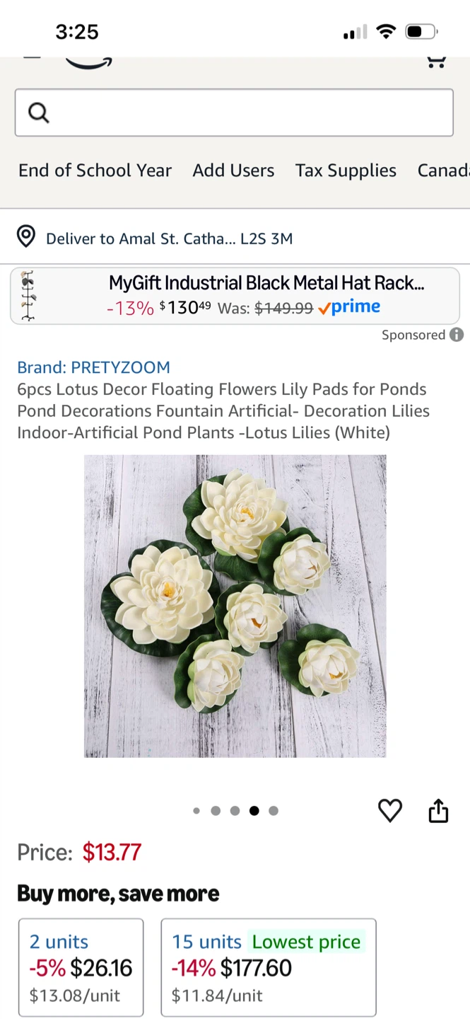 PRETYZOOM 6pcs Artificial Lotus Flowers Lily Pads - photo 3